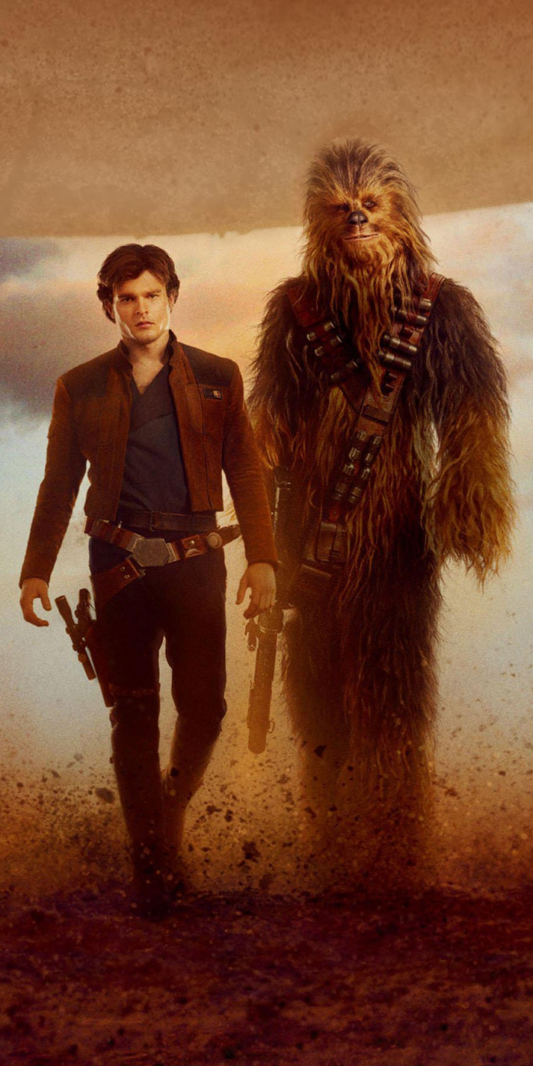 Chewbacca's journey, Han Solo's companion, Huawei Mate 10, Star Wars, 1080x2160 HD Handy