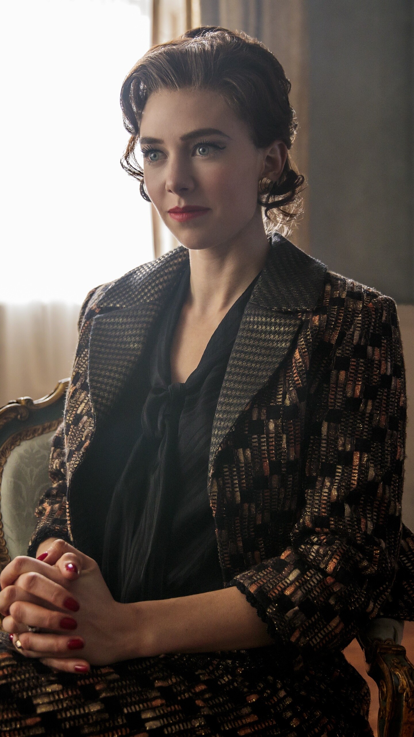 Vanessa Kirby: Princess Margaret, The Crown, A historical drama television series about the reign of Queen Elizabeth II. 1440x2560 HD Background.
