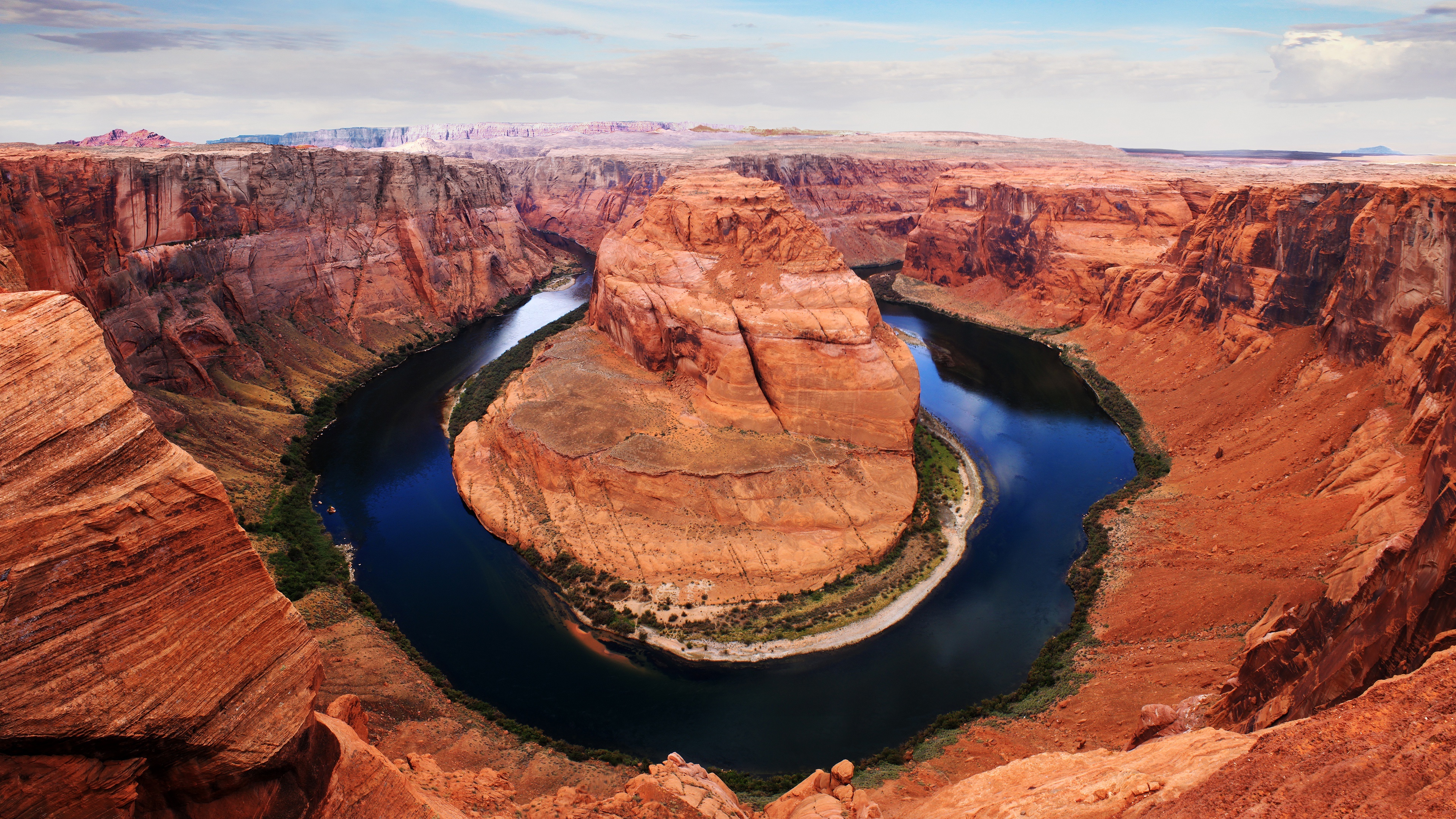 The Colorado River, Horseshoe Bend, 4K Ultra HD wallpaper, Stunning background, 3840x2160 4K Desktop