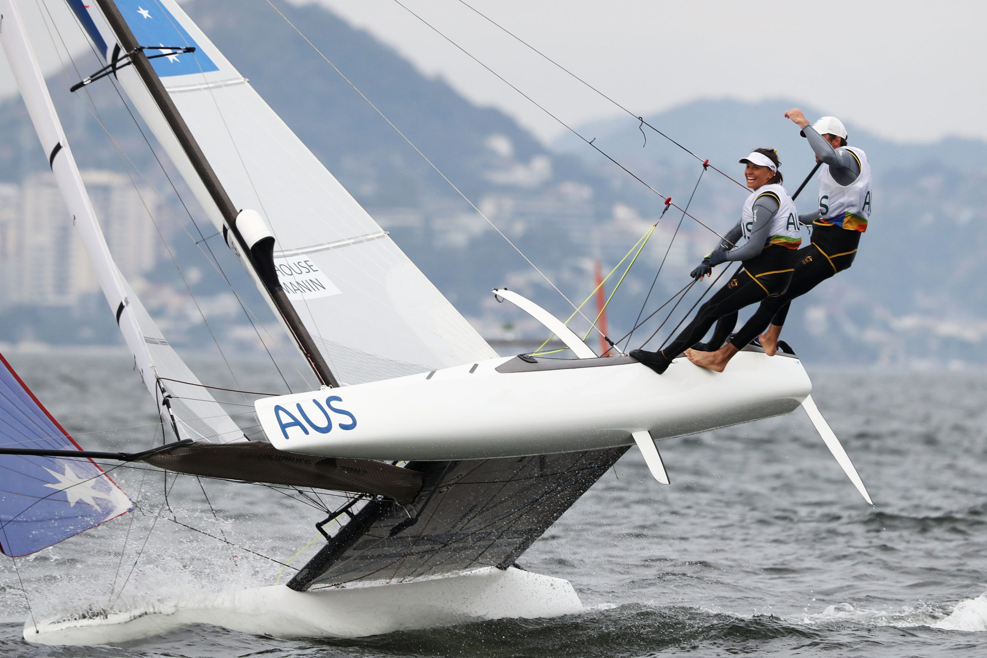 Sailing: NSW Institute of Sport, Australia, A sport of overcoming the distance on the water. 2000x1340 HD Background.