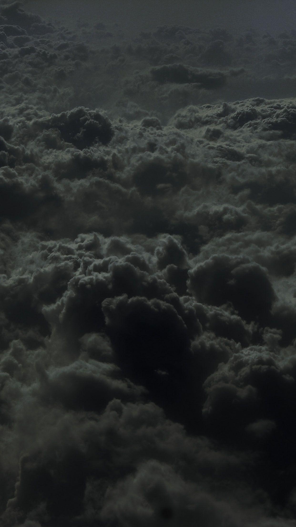 Gray Cloudy Sky: Atmospheric layer, A visible mass of particles of condensed vapor, Darkness. 1250x2210 HD Wallpaper.