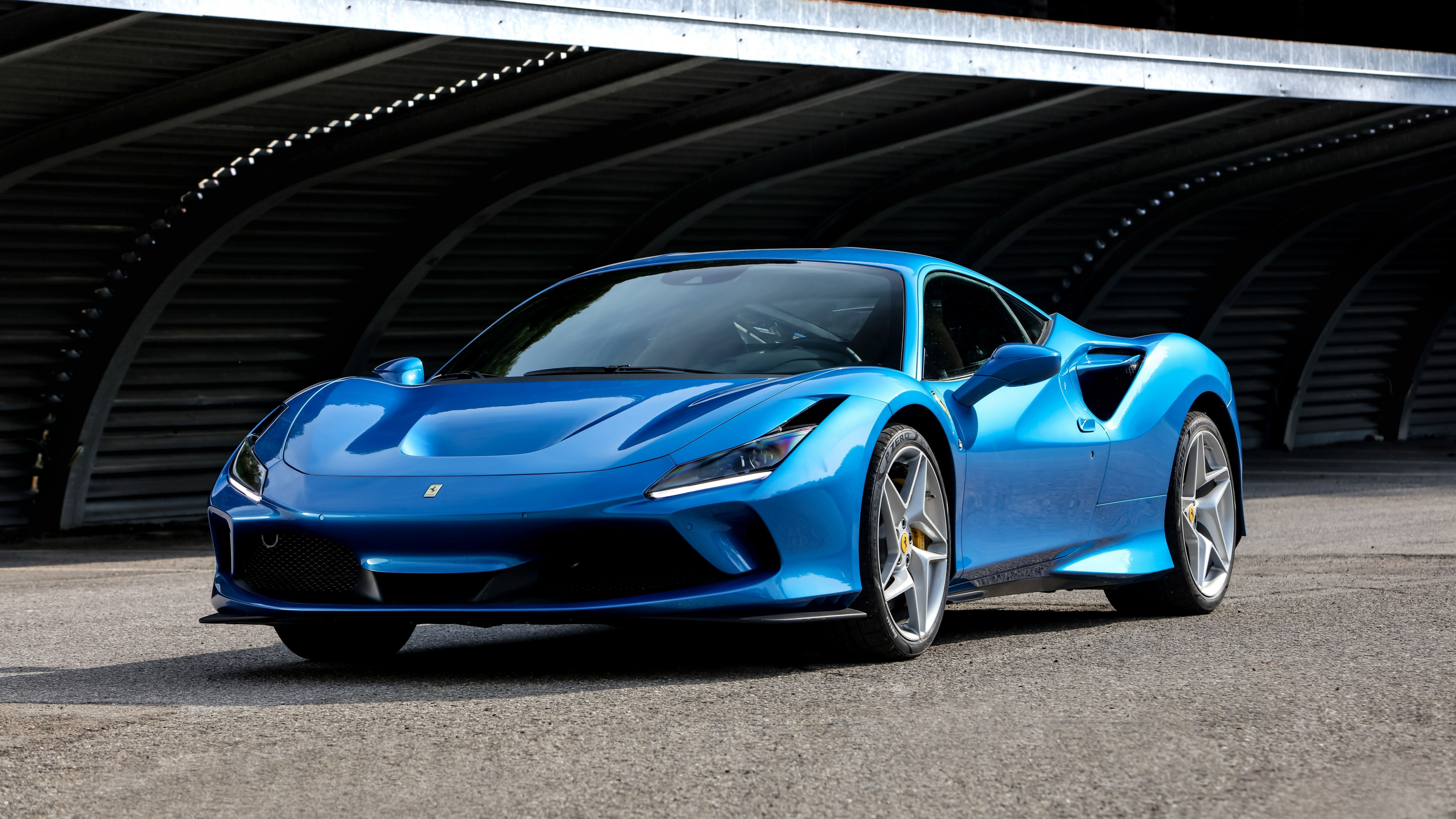 Ferrari F8, Blue Ferrari F8 Tributo, 4K wallpaper, HD image, 3840x2160 4K Desktop