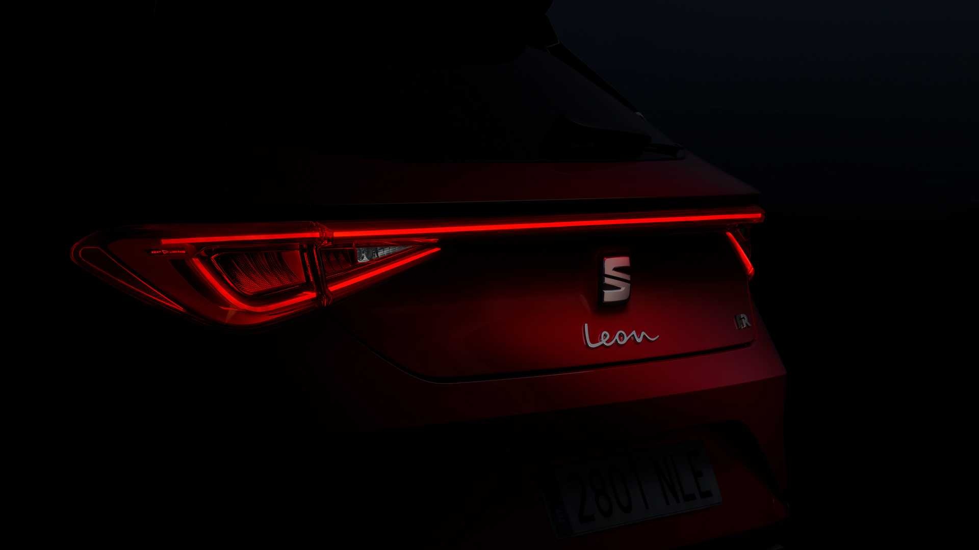 Seat Leon 2020, Teaser image, Futuristic appearance, Edgy rear, 1920x1080 Full HD Desktop