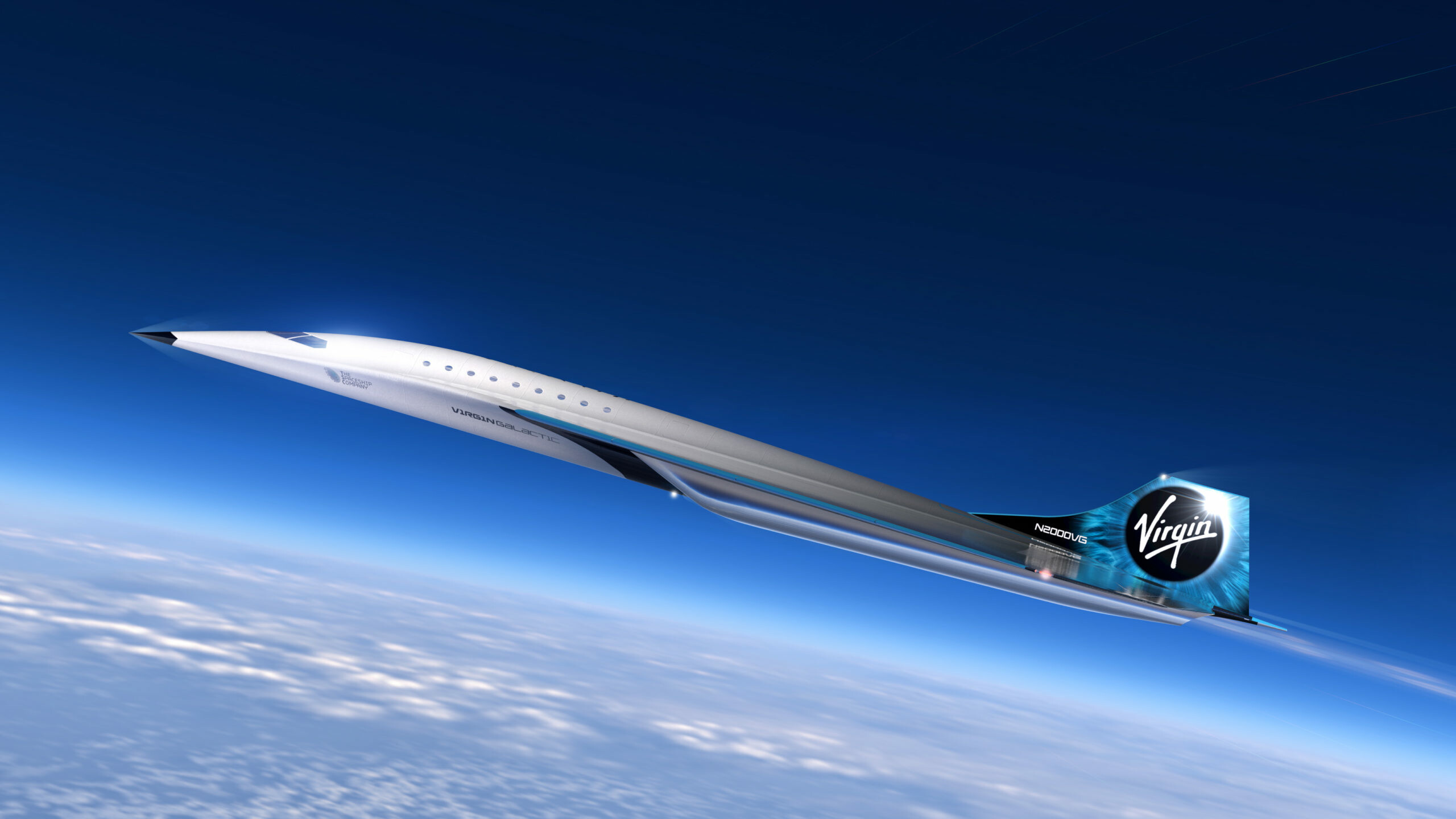 Virgin Galactic: Suborbital flights into space to paying customers, Aircraft. 2560x1440 HD Background.