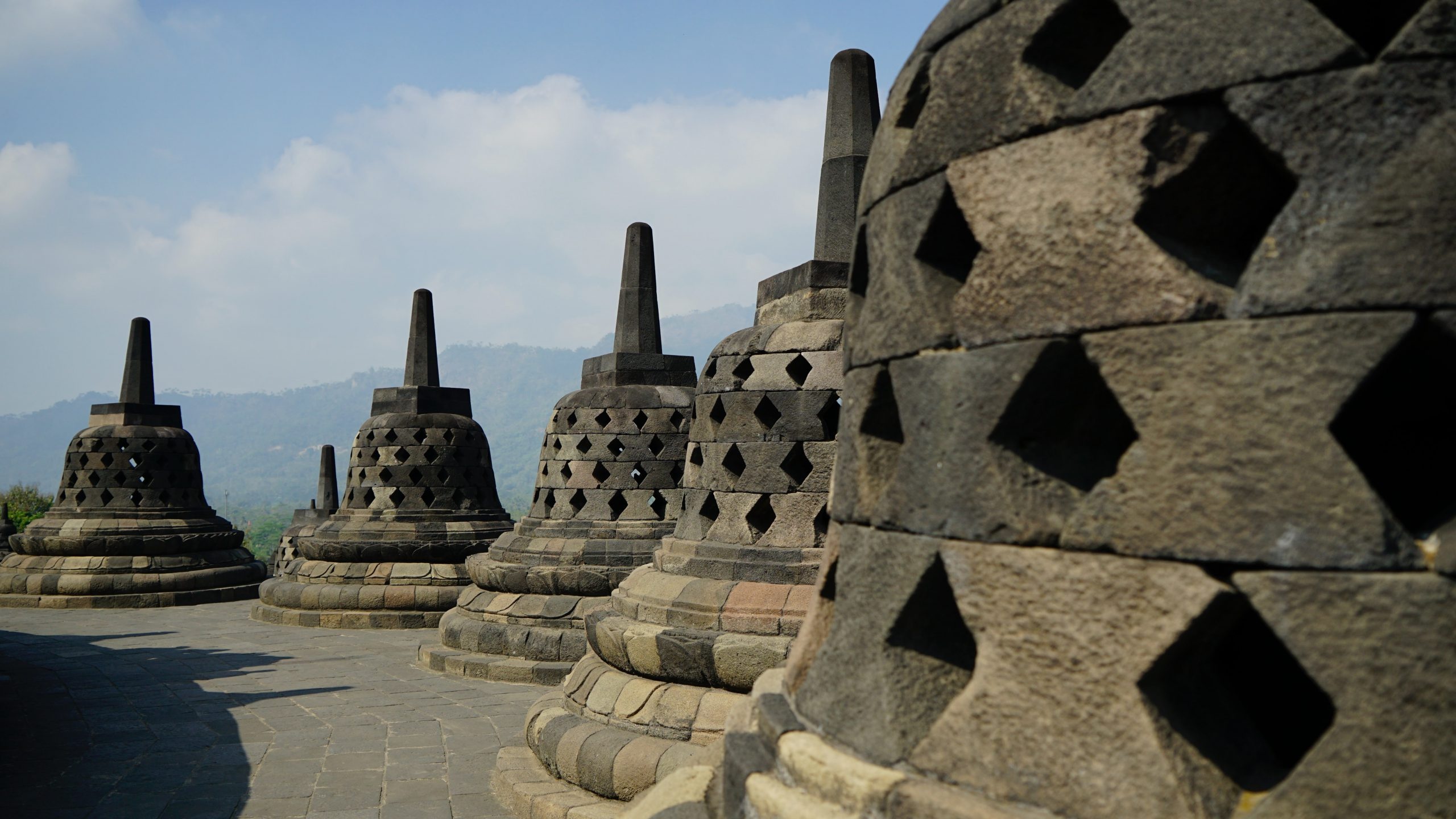 Borobudur, Java tourism, Authentic travel, 2560x1440 HD Desktop