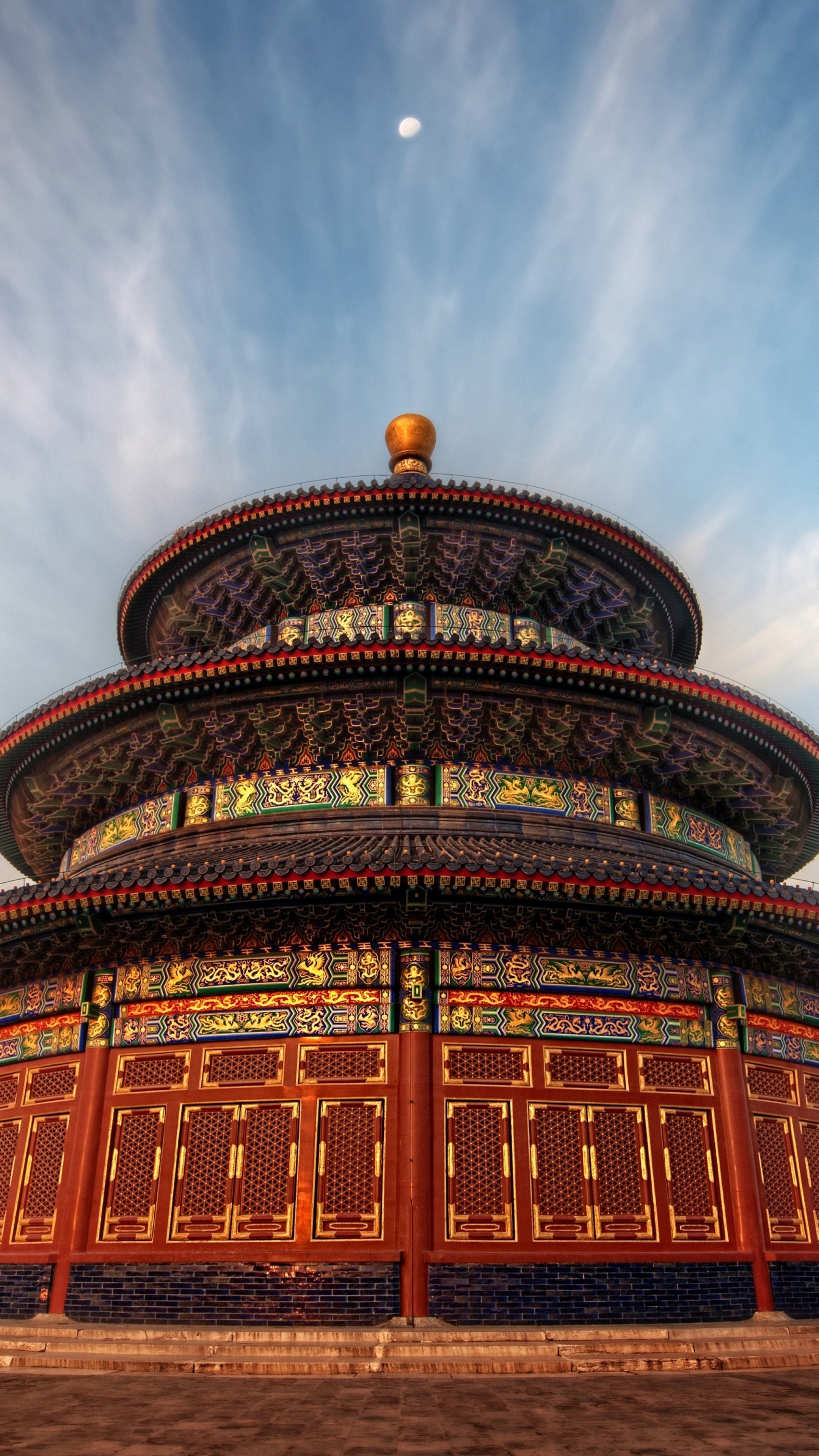 Temple of Heaven, Sky and clouds, Travel destination, Architectural beauty, 2160x3840 4K Phone