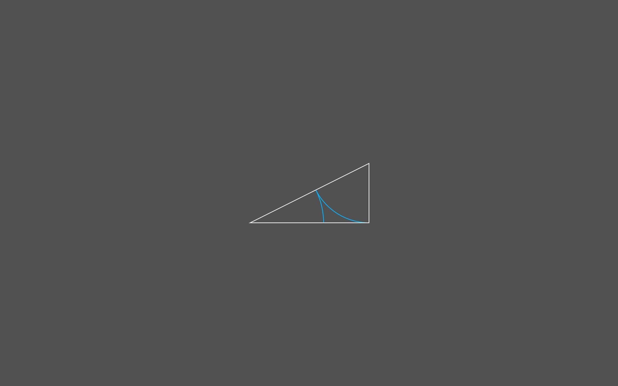 Golden Ratio: Correct proportions, Geometric minimalism, Right angled triangle, Symmetry. 2560x1600 HD Background.