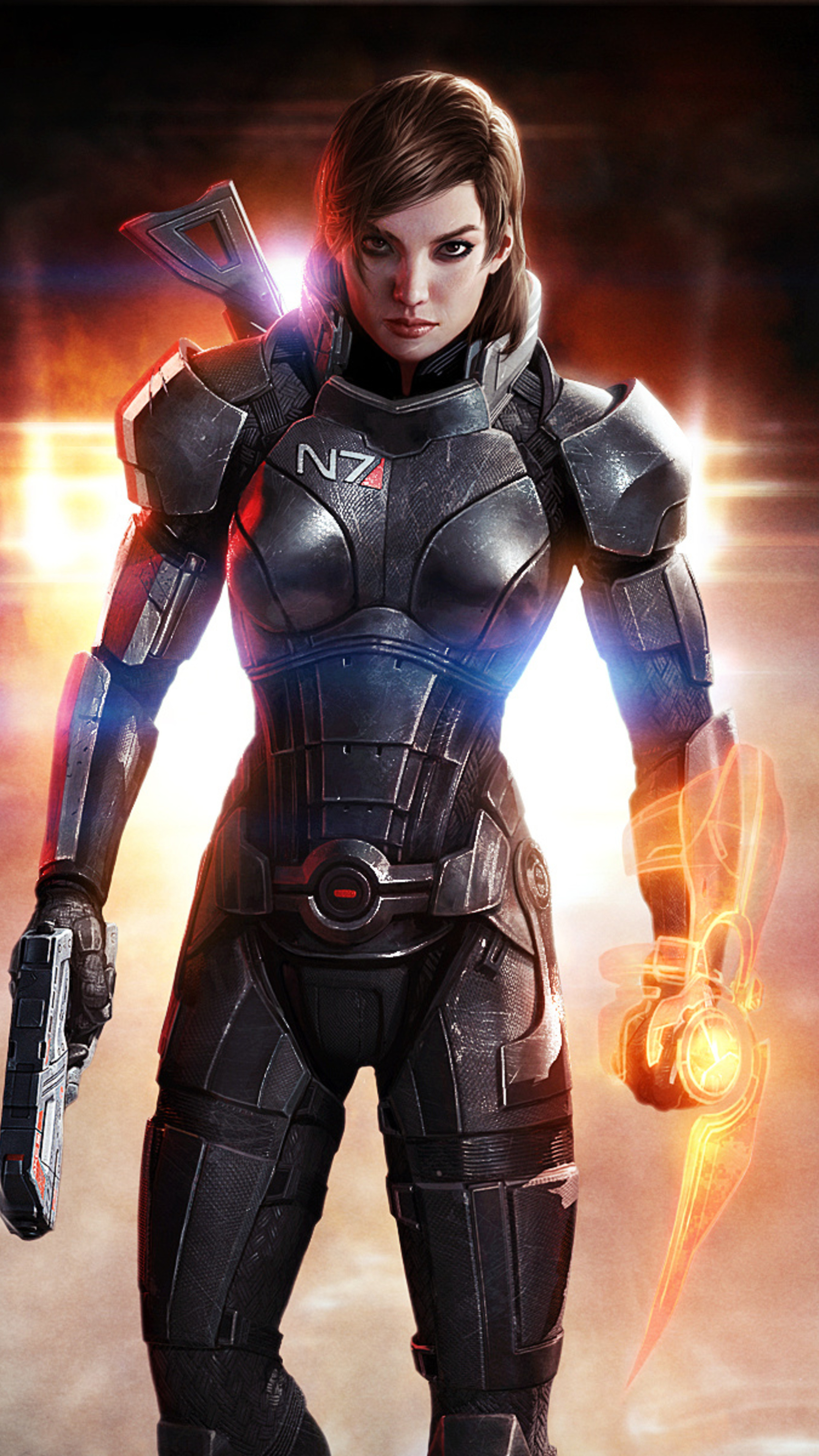 Mass Effect 3 Shepard, Femshep wallpapers, Stunning visuals, Heroic journey, 2160x3840 4K Handy