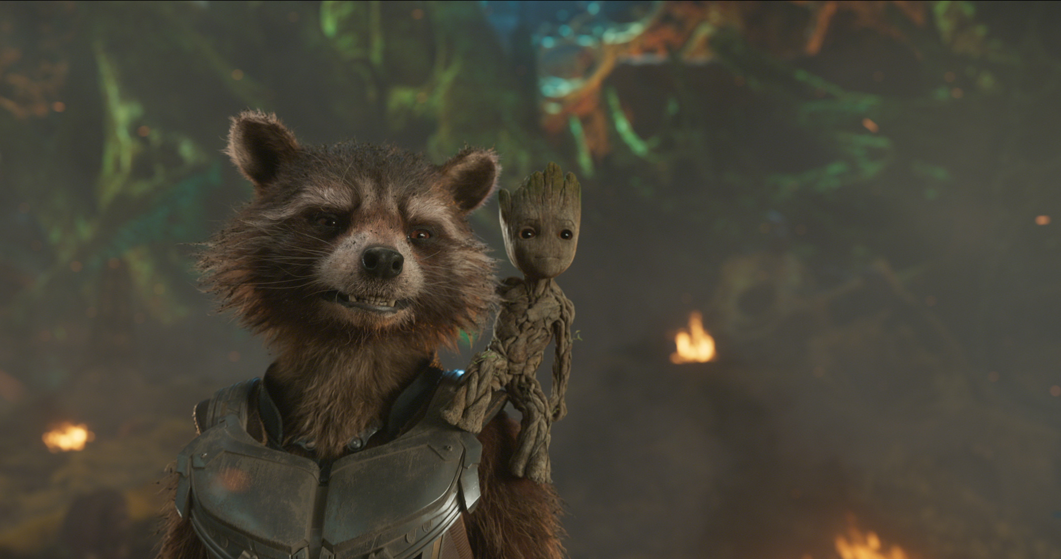 Groot and Rocket raccoon, HD wallpaper, Marvel character, Background image, 2160x1140 HD Desktop