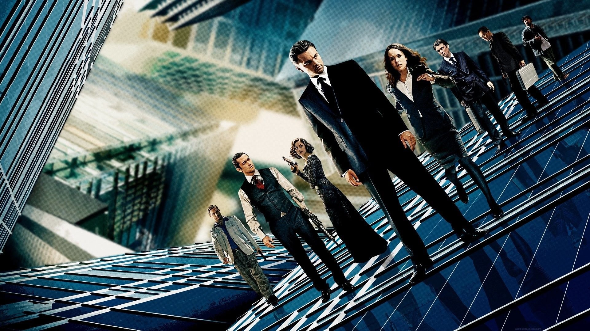 Inception: The third most pirated film of 2010, Leonardo DiCaprio. 1920x1080 Full HD Wallpaper.