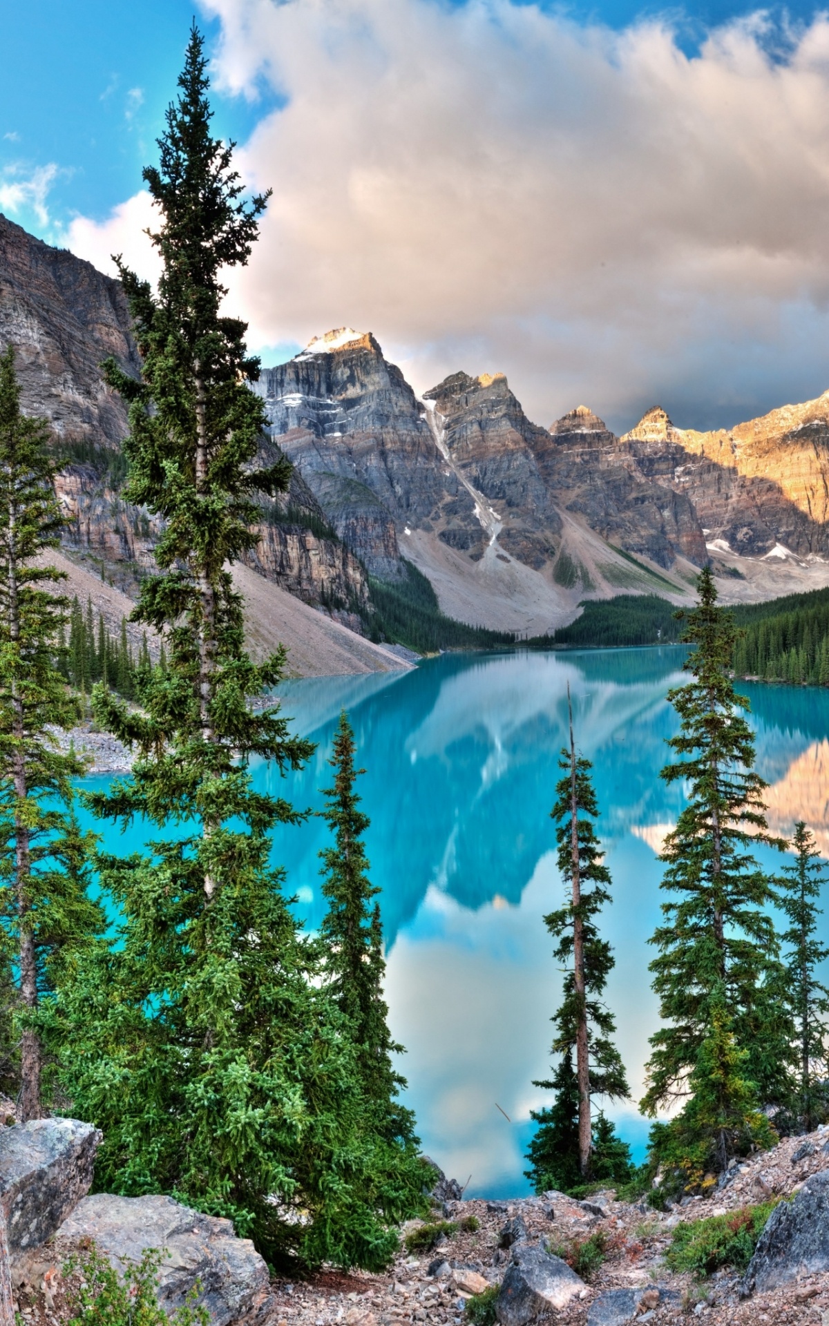 Moraine Lake (Travels), Moraine Lake 4K wallpapers, Canadian beauty, Natural wonders, 1200x1920 HD Handy
