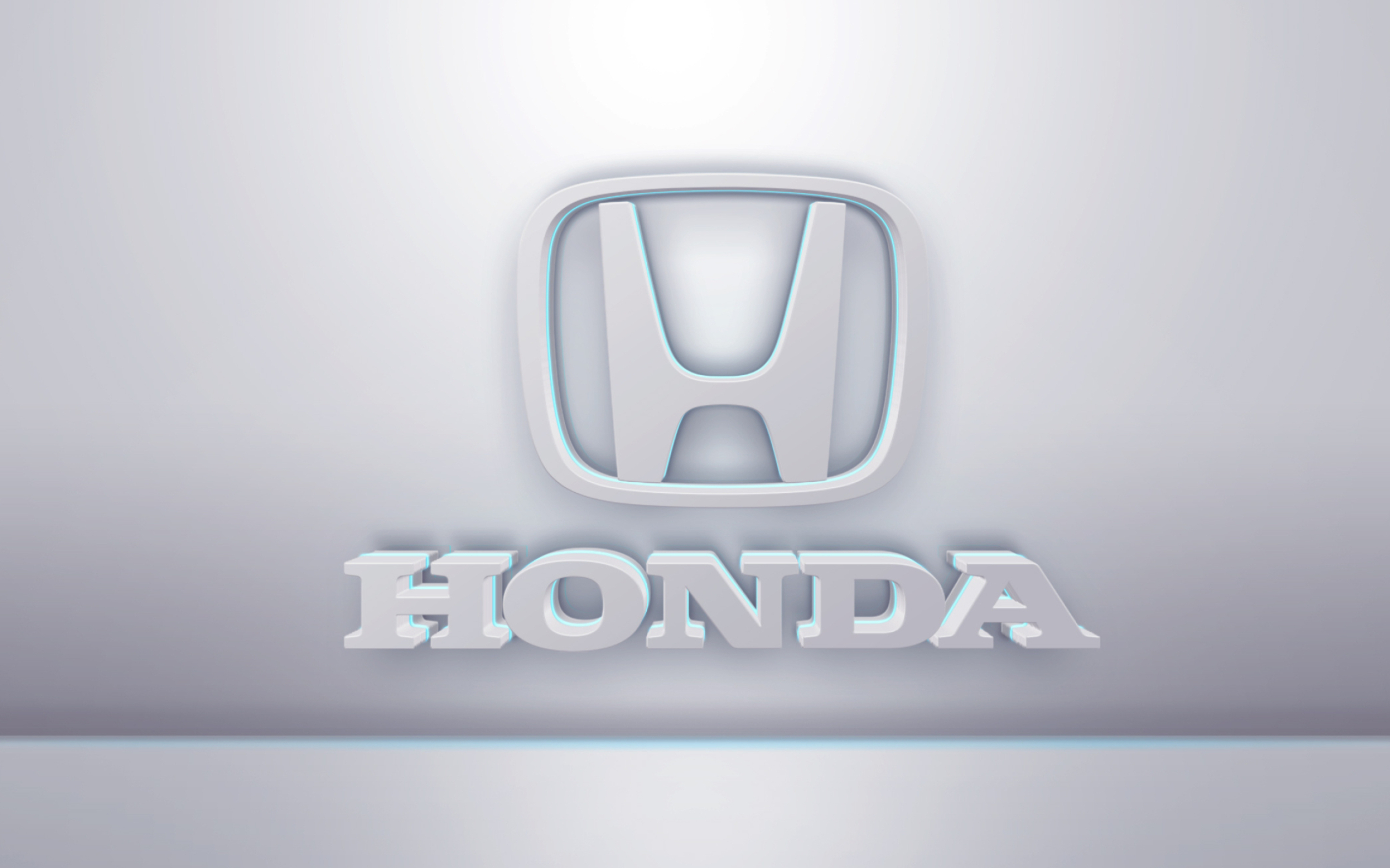 Honda logo, 3D white logo, Creative art, High-quality HD pictures, 2880x1800 HD Desktop