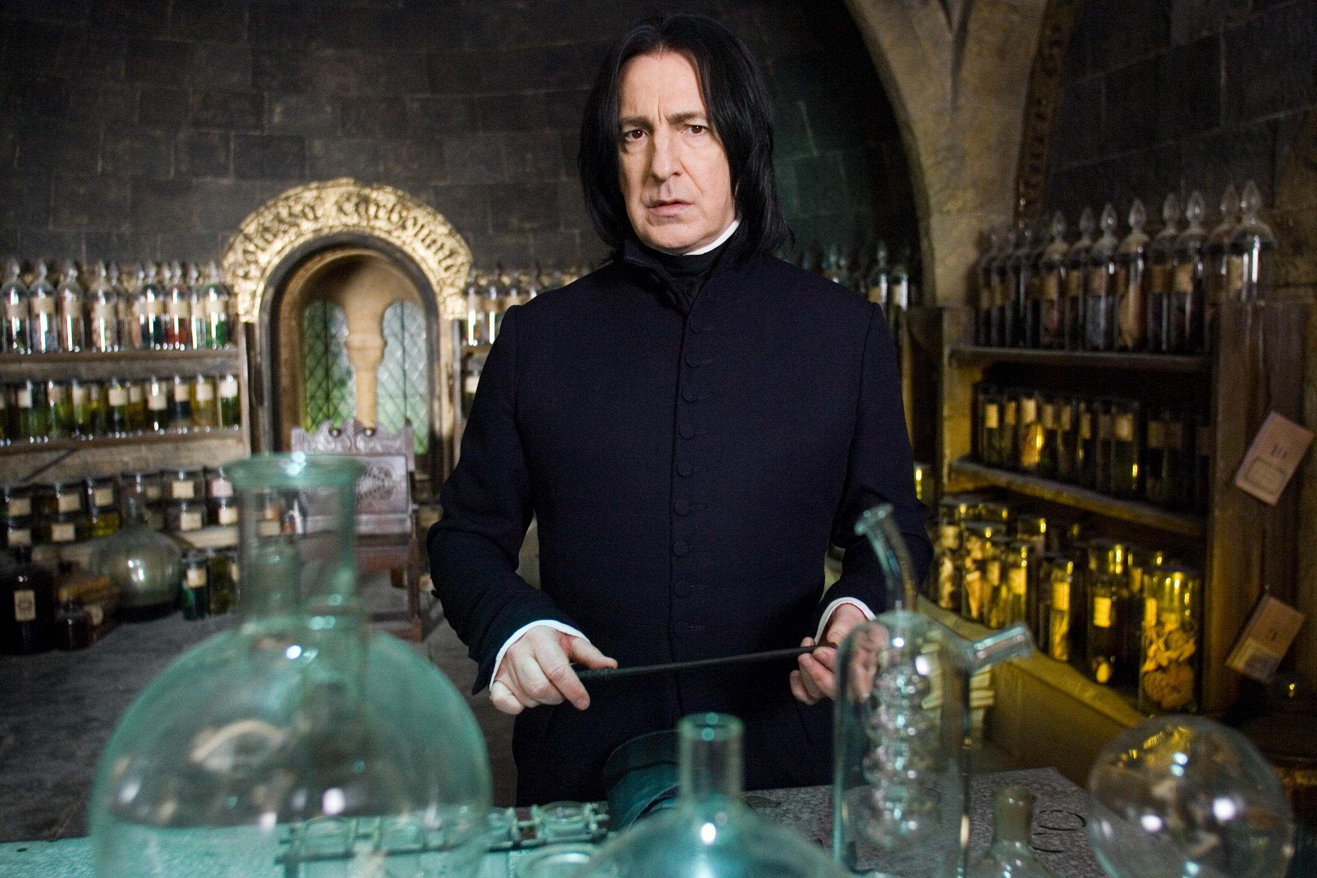 Severus Snape: Became a double agent for Albus Dumbledore and the Order of the Phoenix. 2560x1710 HD Background.