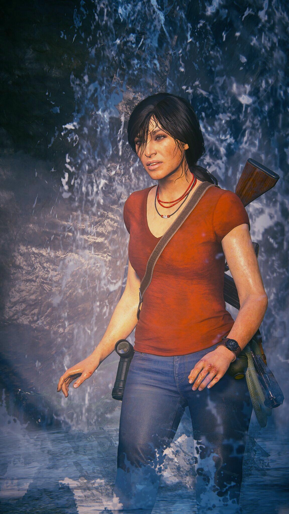Uncharted: Chloe is initially depicted as a strong character who aggressively looks out for her own interests, although over the course of The Lost Legacy she evolves into a more heroic and selfless individual. 1160x2050 HD Wallpaper.