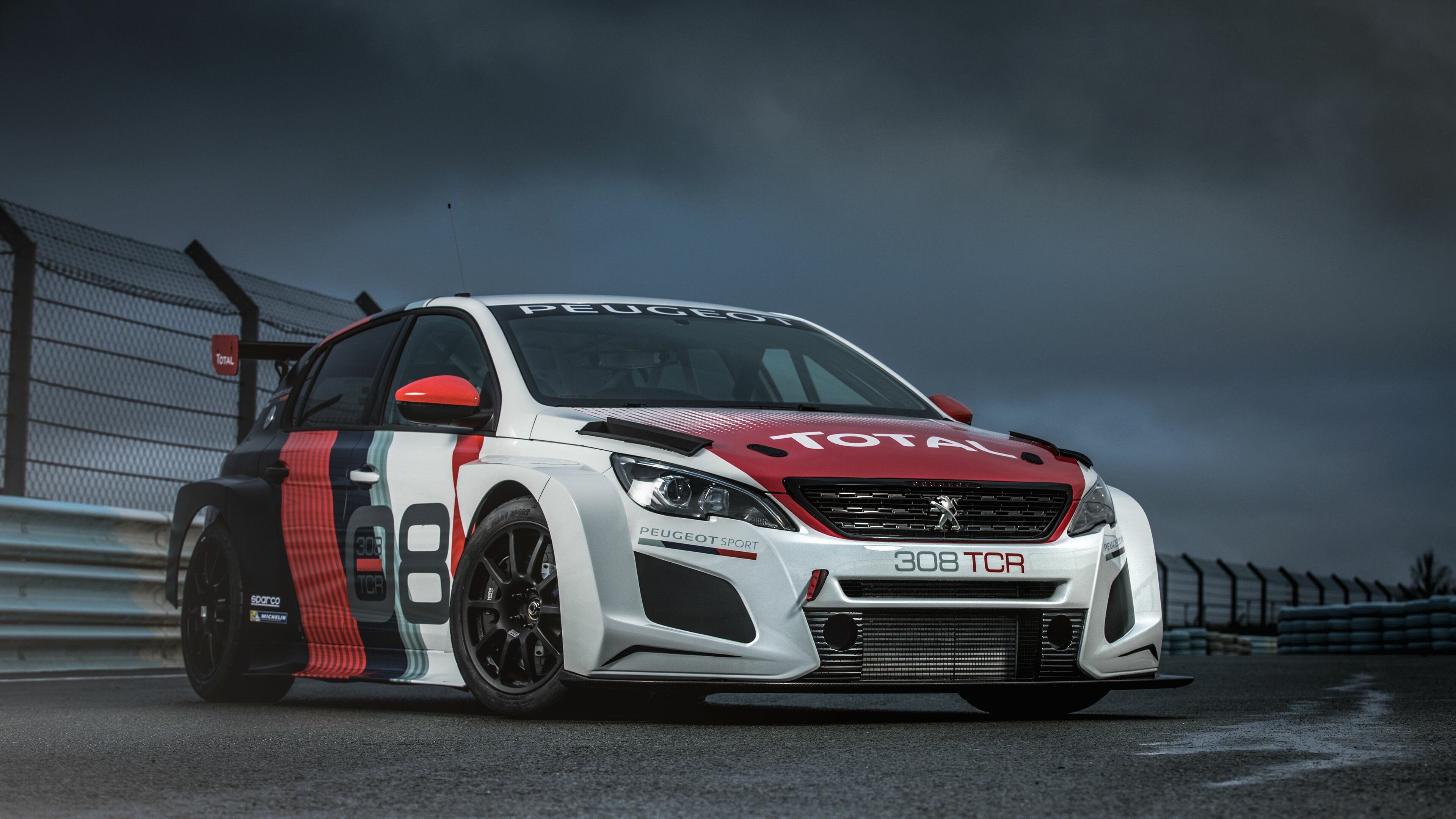 Peugeot: Model 308 TCR, 2018 cars, Sport car, Racing. 3840x2160 4K Background.