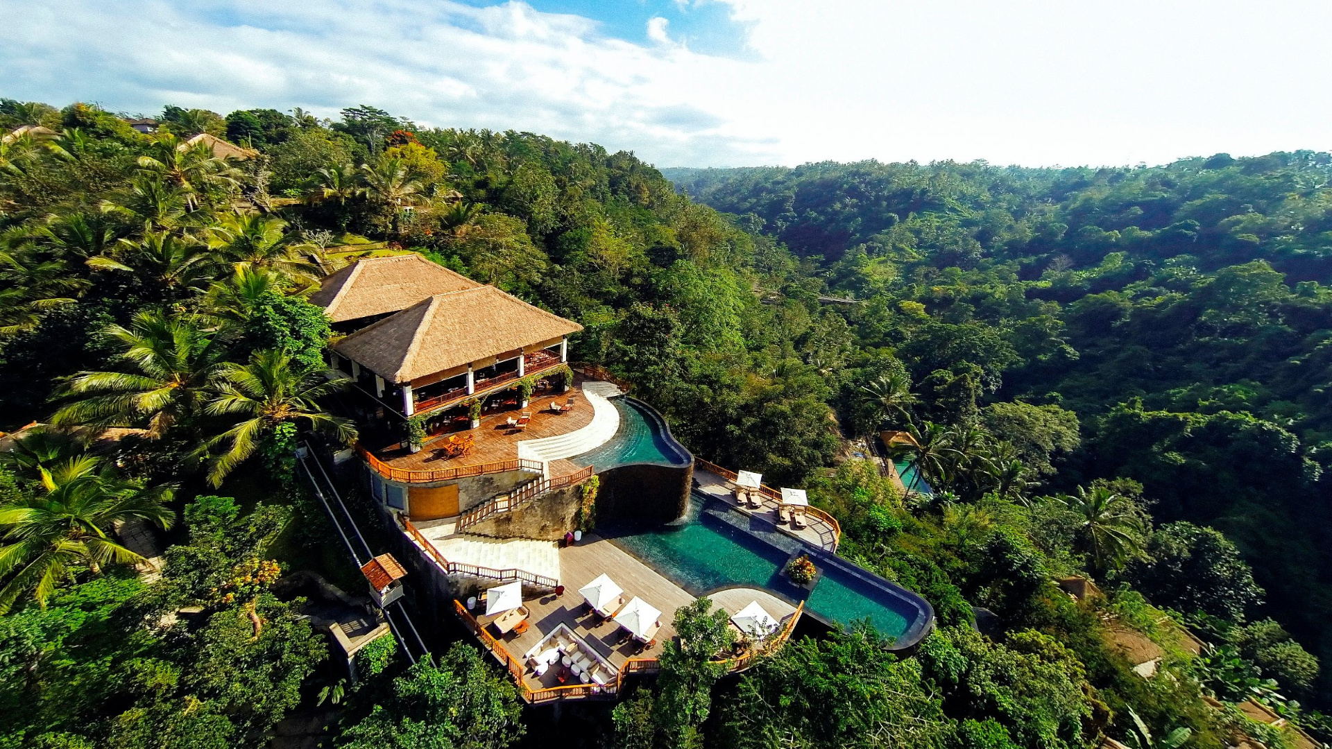 Hanging Gardens of Bali, Stunning view, Tropical beauty, Enchanting paradise, 1920x1080 Full HD Desktop