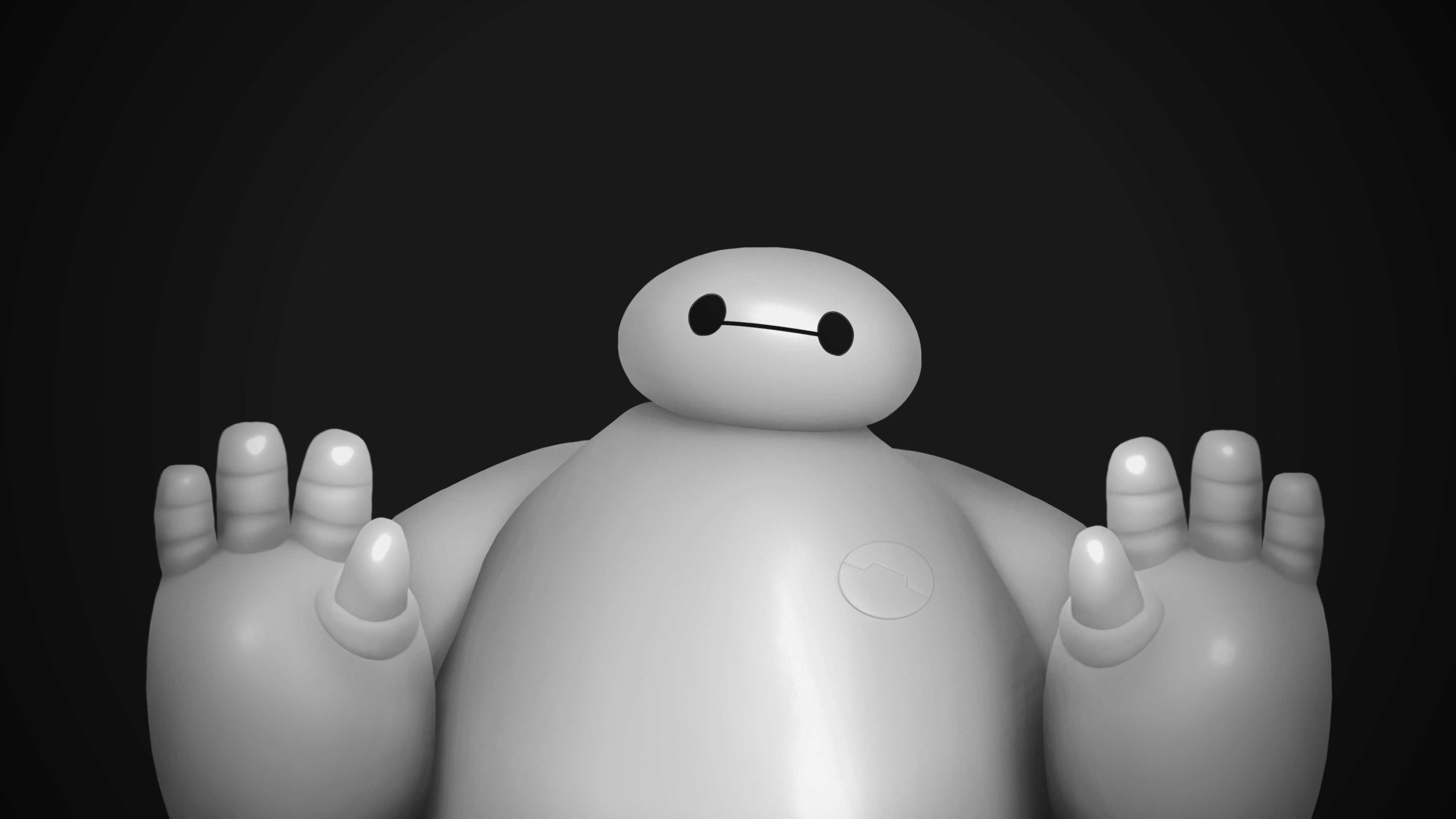 Baymax! (TV Series): An inflatable robot with a carbon fiber skeleton built by Tadashi Hamada. 3840x2160 4K Background.