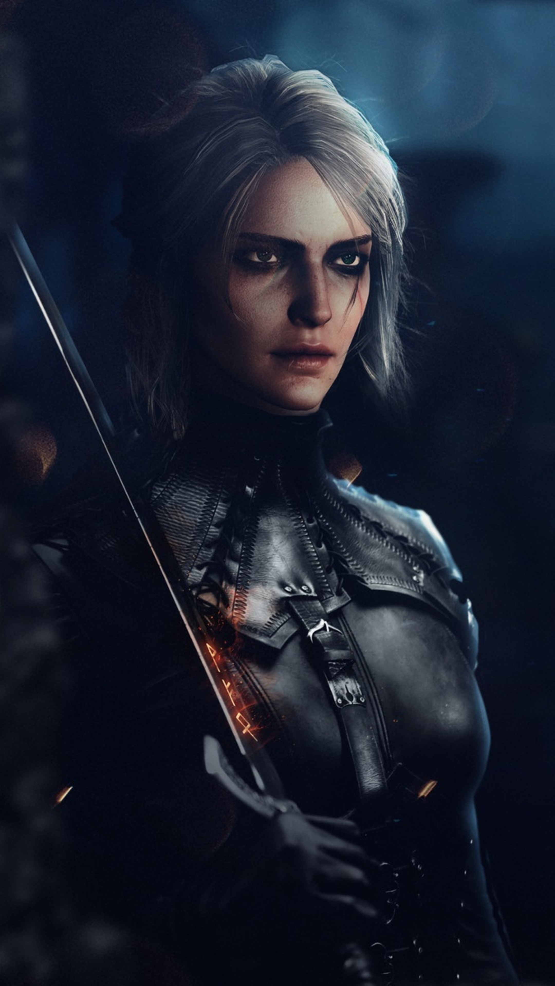 Ciri in Witcher 3, Fantasy art, Sony Xperia wallpapers, HD 4K visuals, 2160x3840 4K Phone