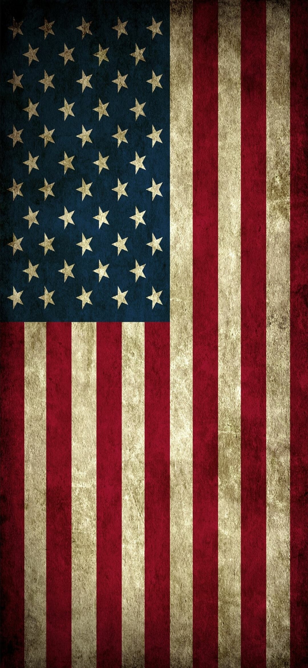 Independence Day (USA): Old Glory, 50 stars representing the 50 states and there are 13 stripes Representing the 13 original colonies. 1080x2340 HD Background.