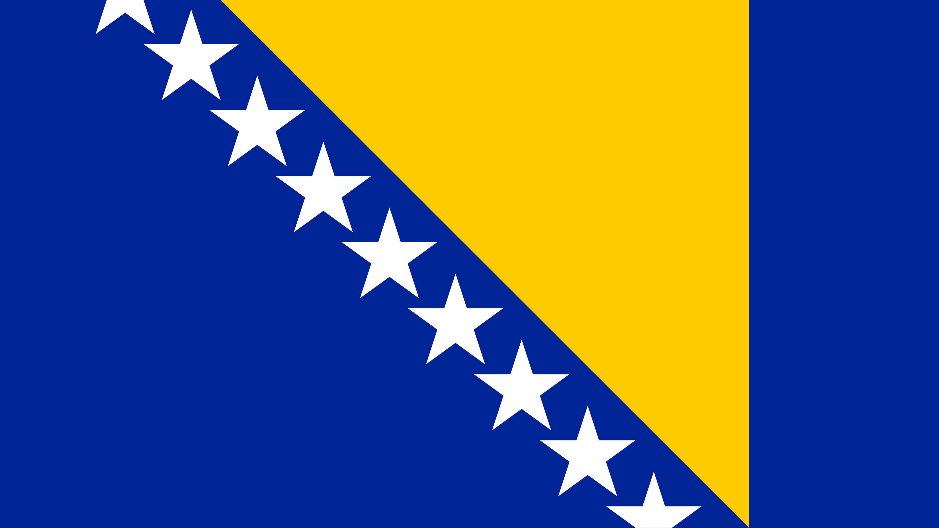 Bosnia and Herzegovina, Flag, UHD, 4K, 3840x2160 4K Desktop