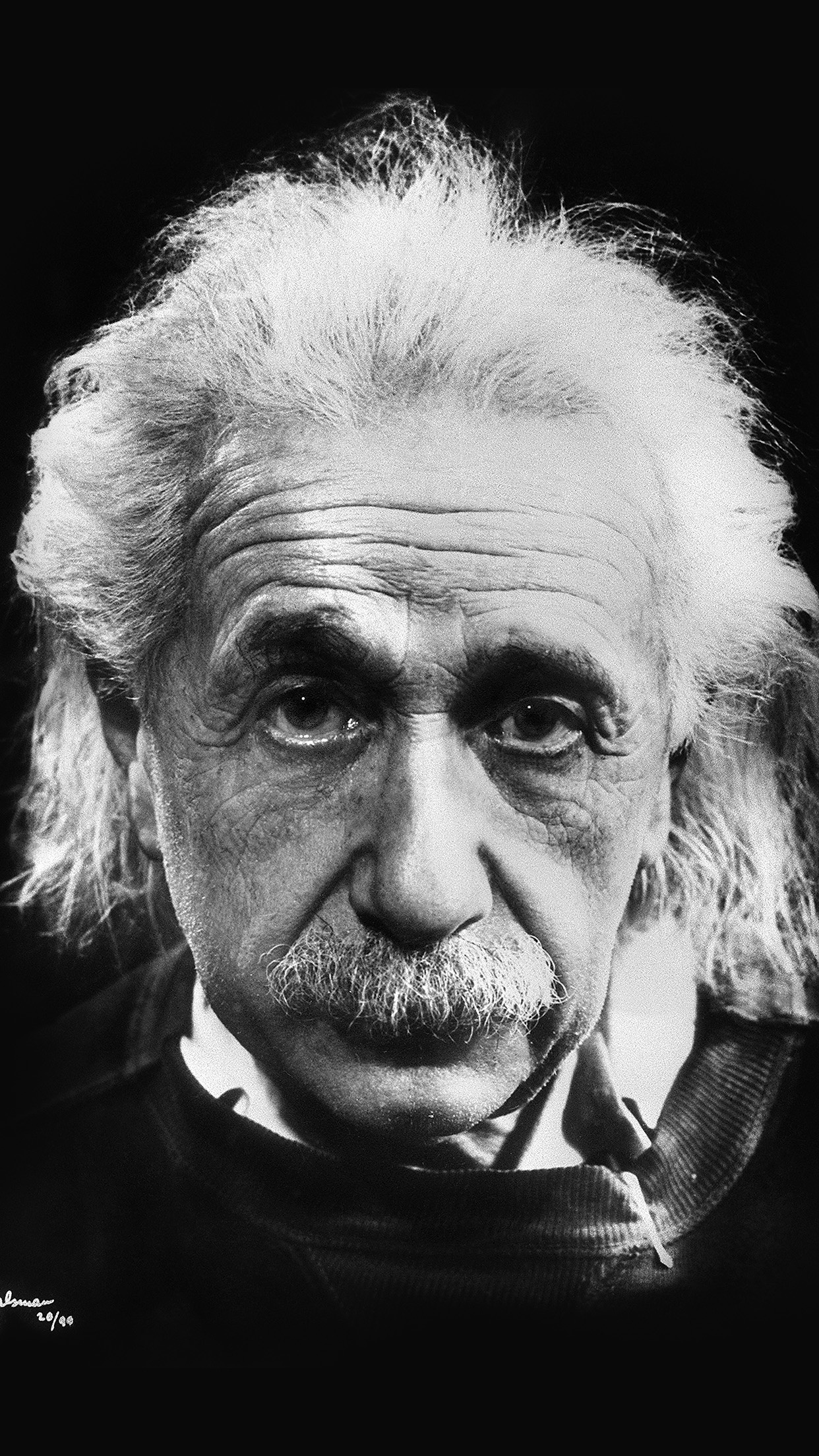 Einstein: A German mathematician and physicist who developed the special and general theories of relativity. 1250x2210 HD Wallpaper.