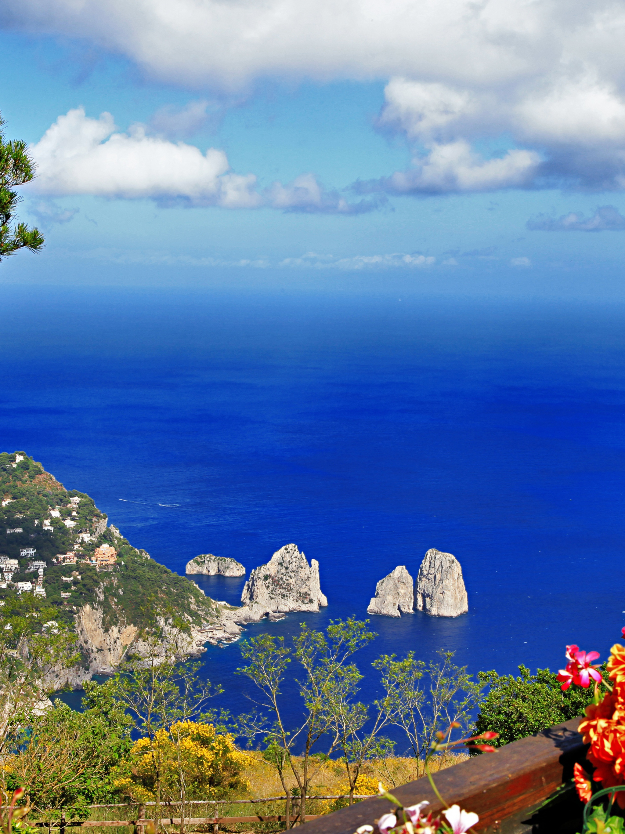 Capri Island, Anacapri town, Naples province, Free Italy wallpaper, 2050x2740 HD Handy