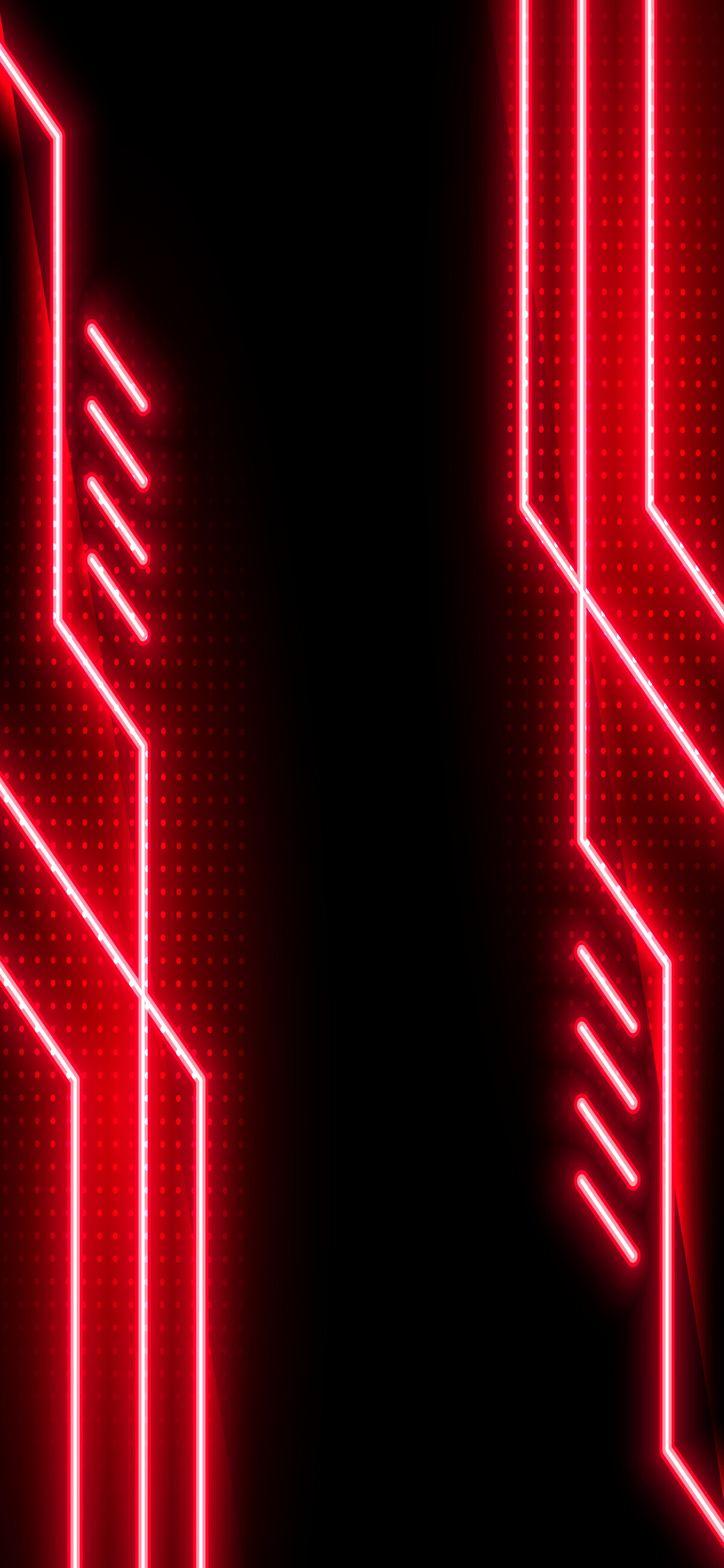 Glow in the Dark: Visual effects, Symmetric pattern, Neon lights, Geometrical. 1210x2610 HD Background.