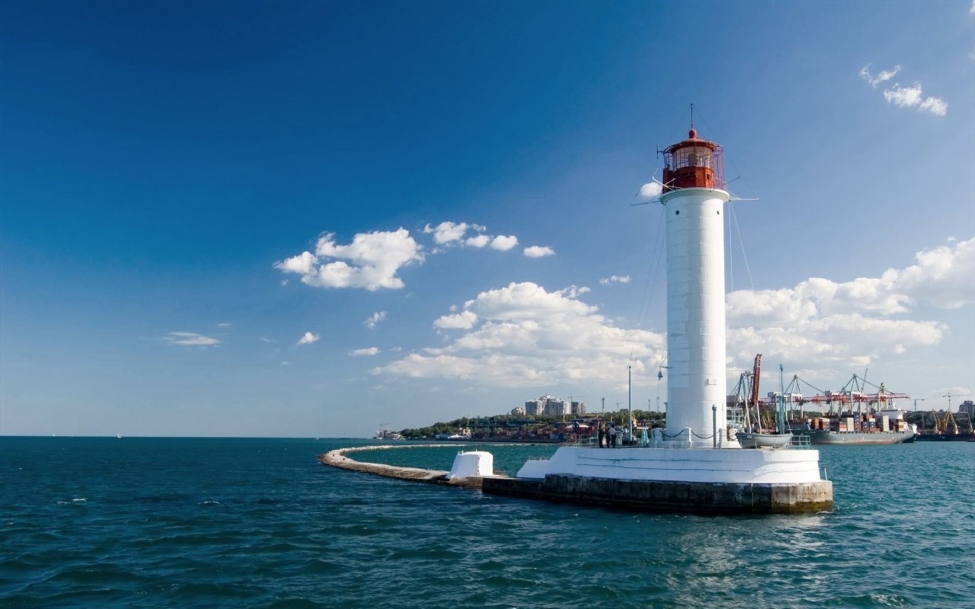 Woronzow lighthouse, Ukraine Schwarzes Meer, Picturesque landscapes, Coastal beauty, 1920x1200 HD Desktop