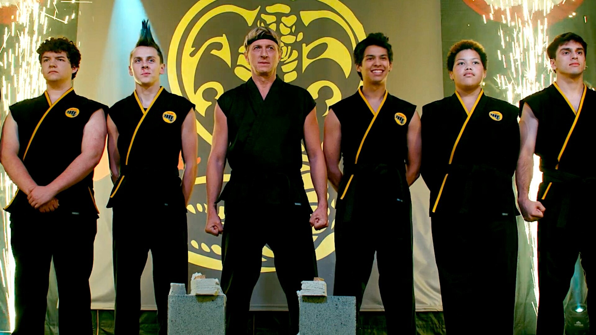 Cobra Kai (TV Series): The series begins in the fall of 2017, and re-examines the "Miyagi-Verse" narrative from Johnny's point of view. 1920x1080 Full HD Background.