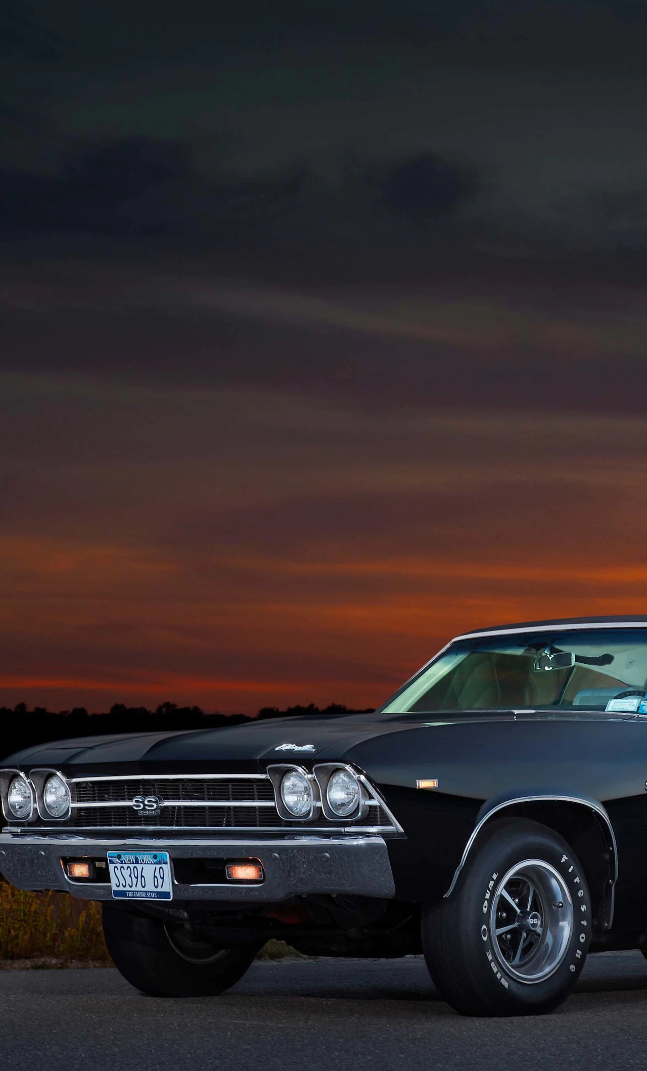 1969 Chevrolet Chevelle, SS 396 cid, Retro fascination, Muscle car wallpapers, iPhone, 1280x2120 HD Handy