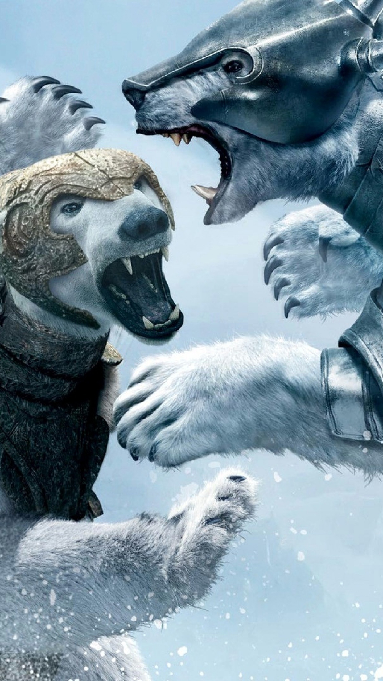 The Golden Compass, Spectacular battle scenes, Fearsome bears, Fantasy action, 1250x2210 HD Phone