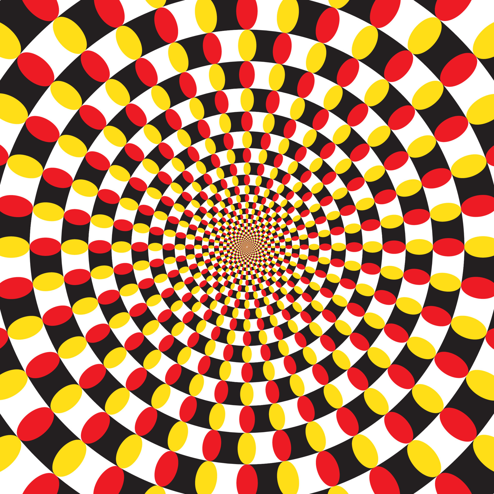 Dynamic pattern, Psychedelic abstract, Optical illusion, Movement effect, 1920x1920 HD Phone