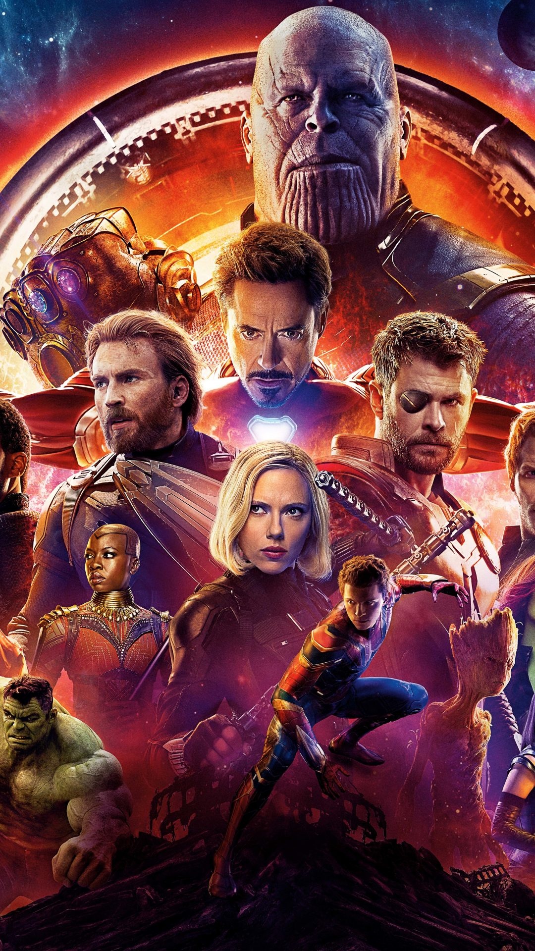 Avengers Infinity War, Motarjam, Arabic version, Movie title, 1080x1920 Full HD Phone