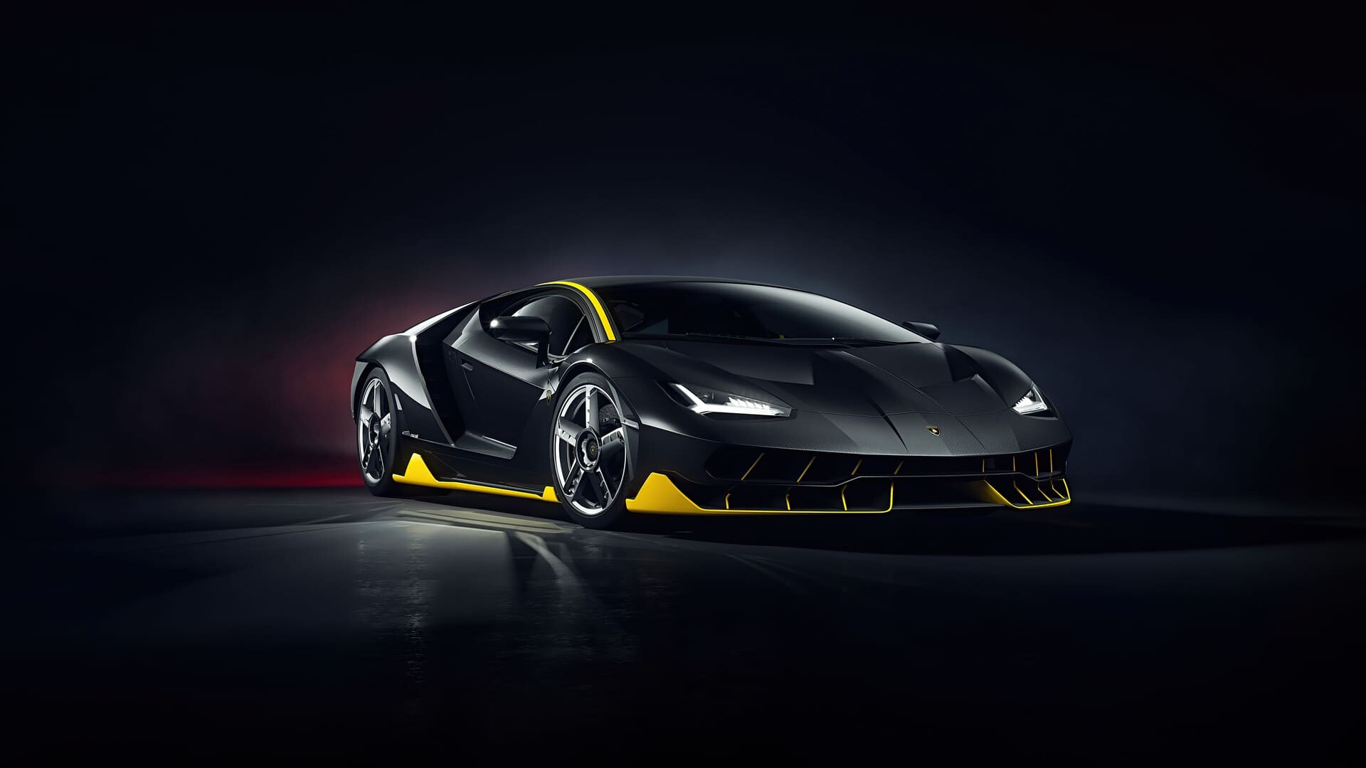 Lamborghini: The company was founded in 1963 to produce grand touring cars, Centenario. 1920x1080 Full HD Background.