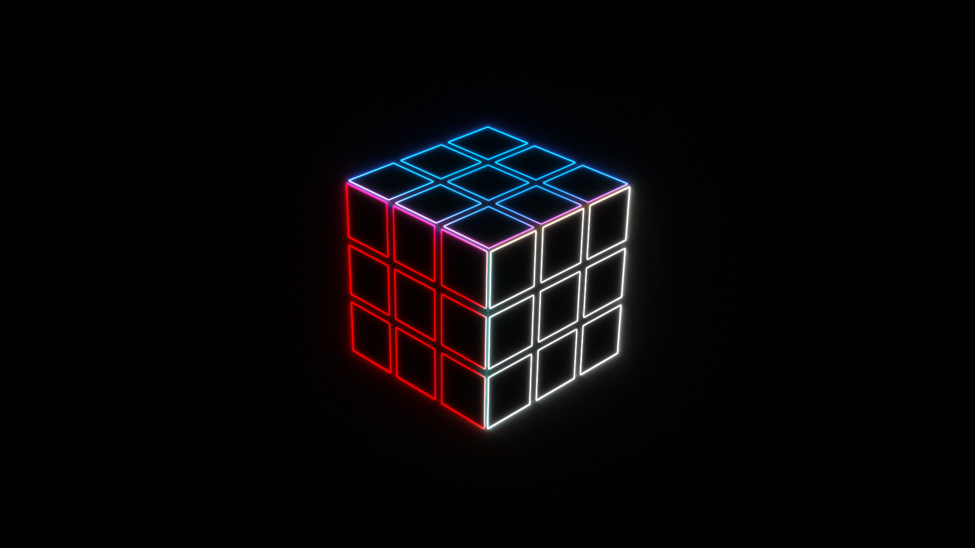 Rubik's Cube Background, Ice cube effect, Cool tones, Refreshing visual, Fun and playful, 1920x1080 Full HD Desktop