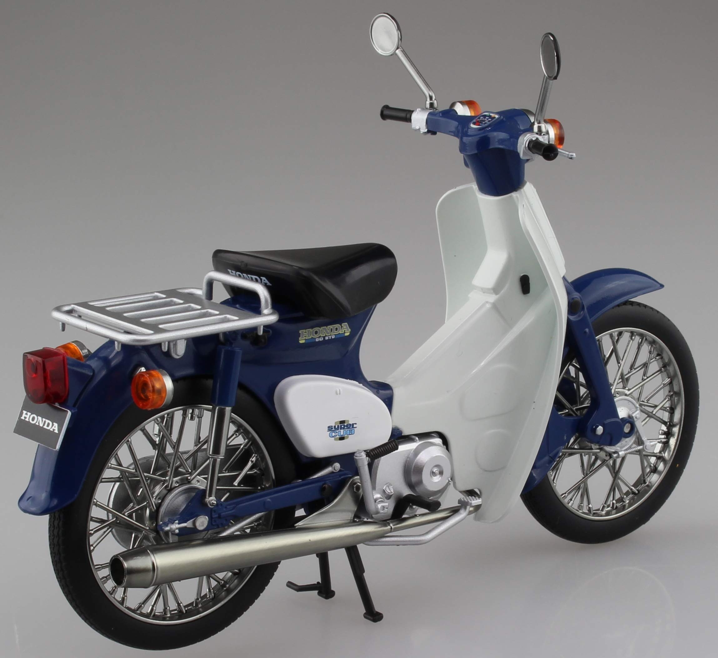 Honda Super Cub, Skynet 112 completed bike, Iconic blue color, Vintage charm, 2300x2110 HD Desktop