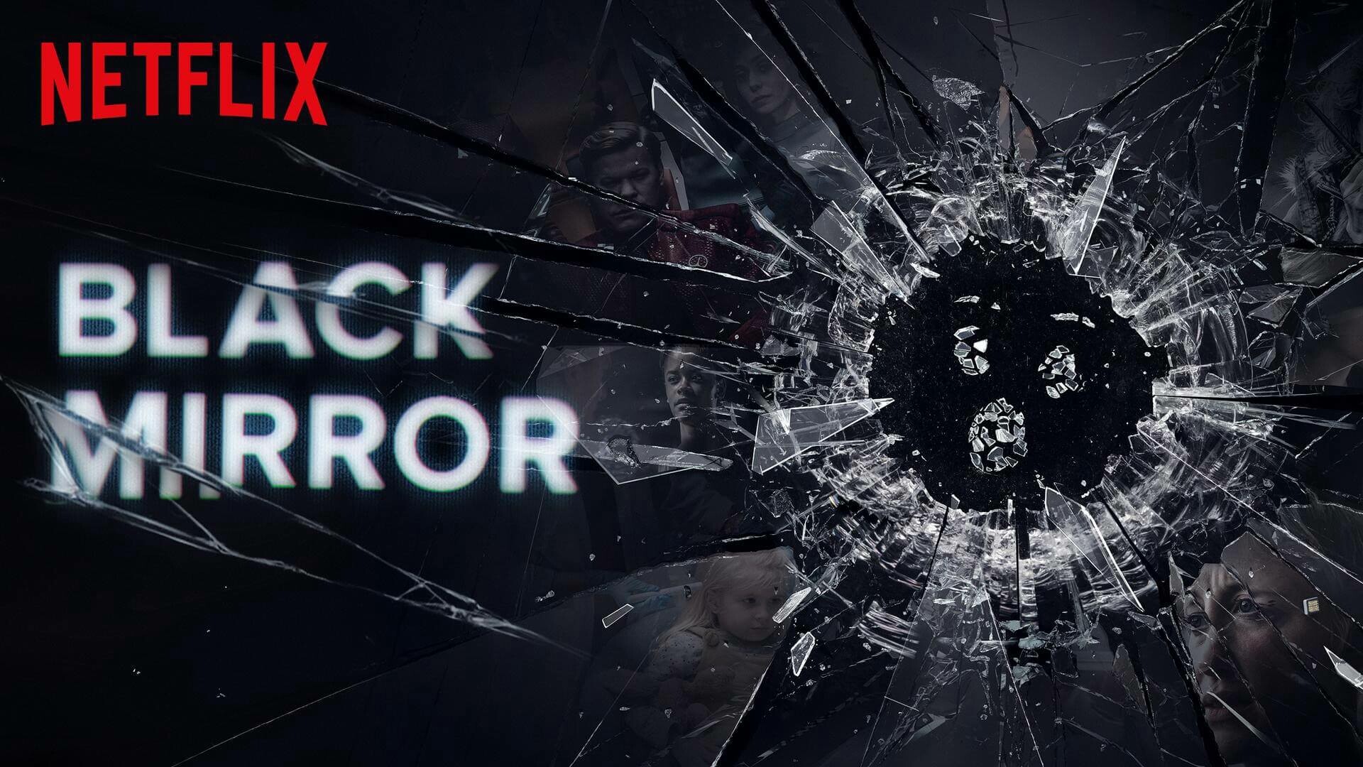 Black Mirror: The first two series of the program were released on Netflix on 1 December 2014. 1920x1080 Full HD Background.