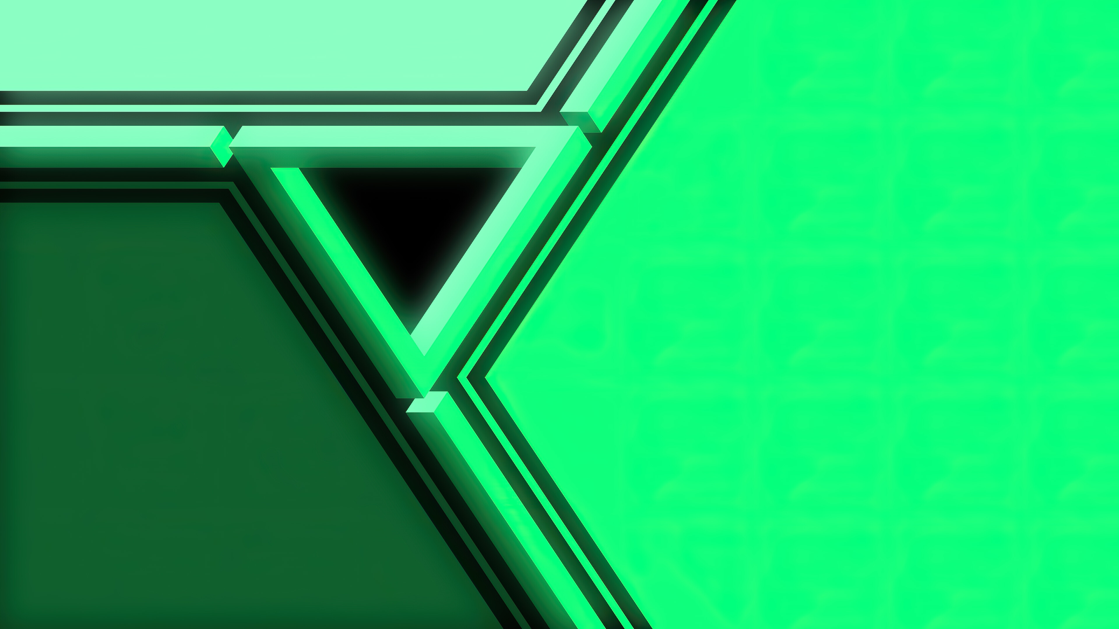 Triangle: Penrose triangle, Abstract, Parallel lines. 3840x2160 4K Wallpaper.