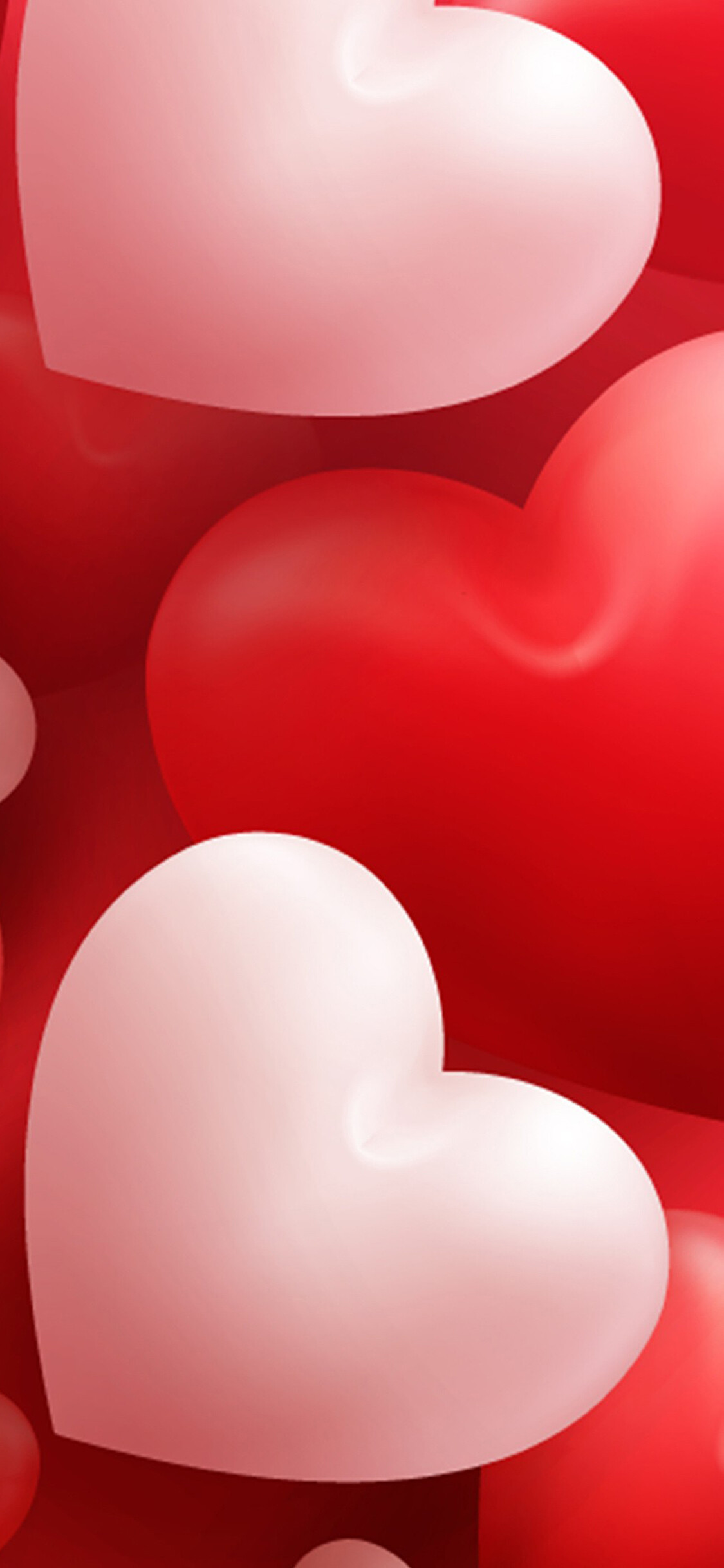 Valentine's Day: Romantic holiday, Minimalism. 1130x2440 HD Background.