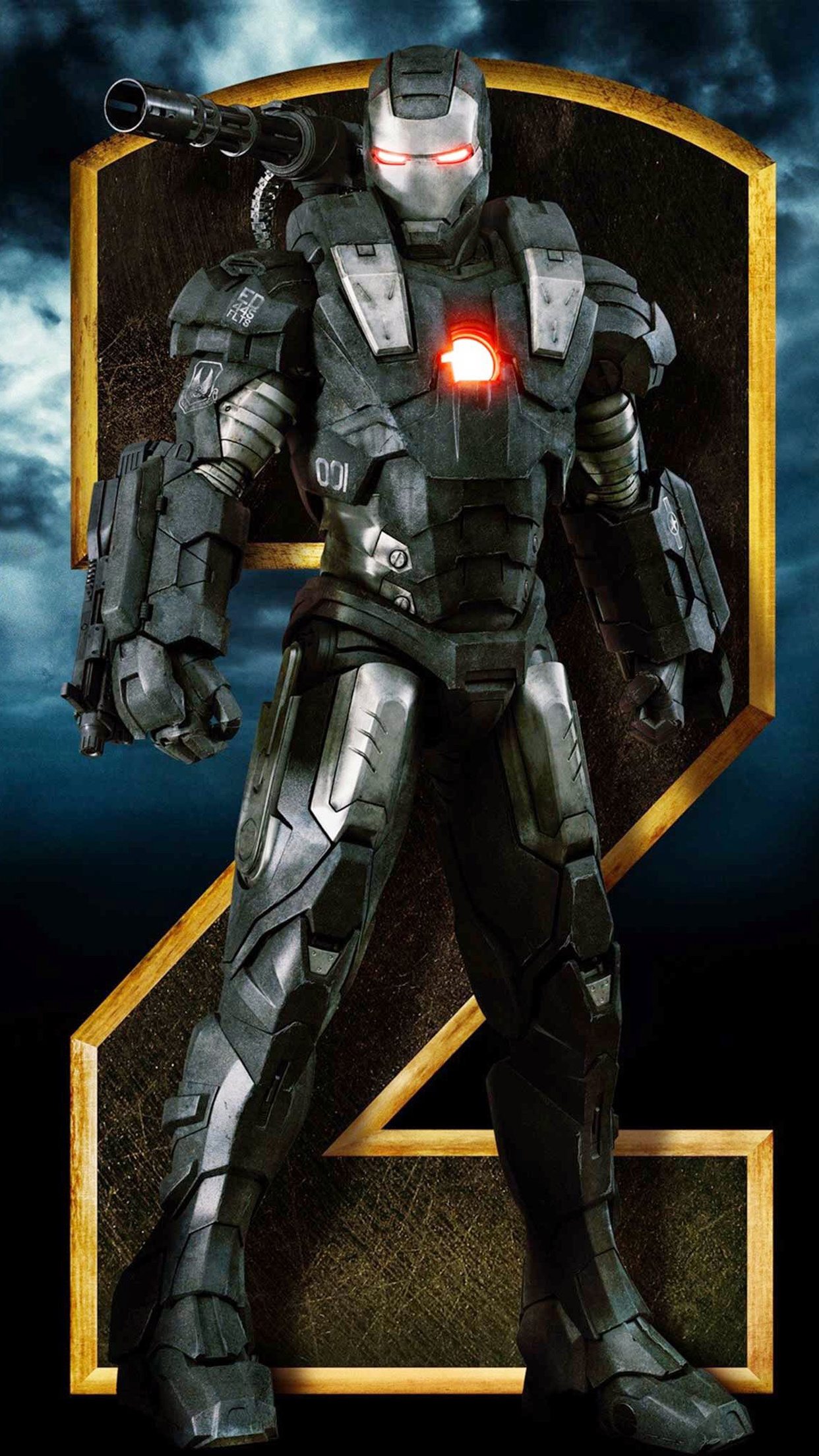 War Machine, Iron Man 2 Wallpaper, 1250x2210 HD Phone