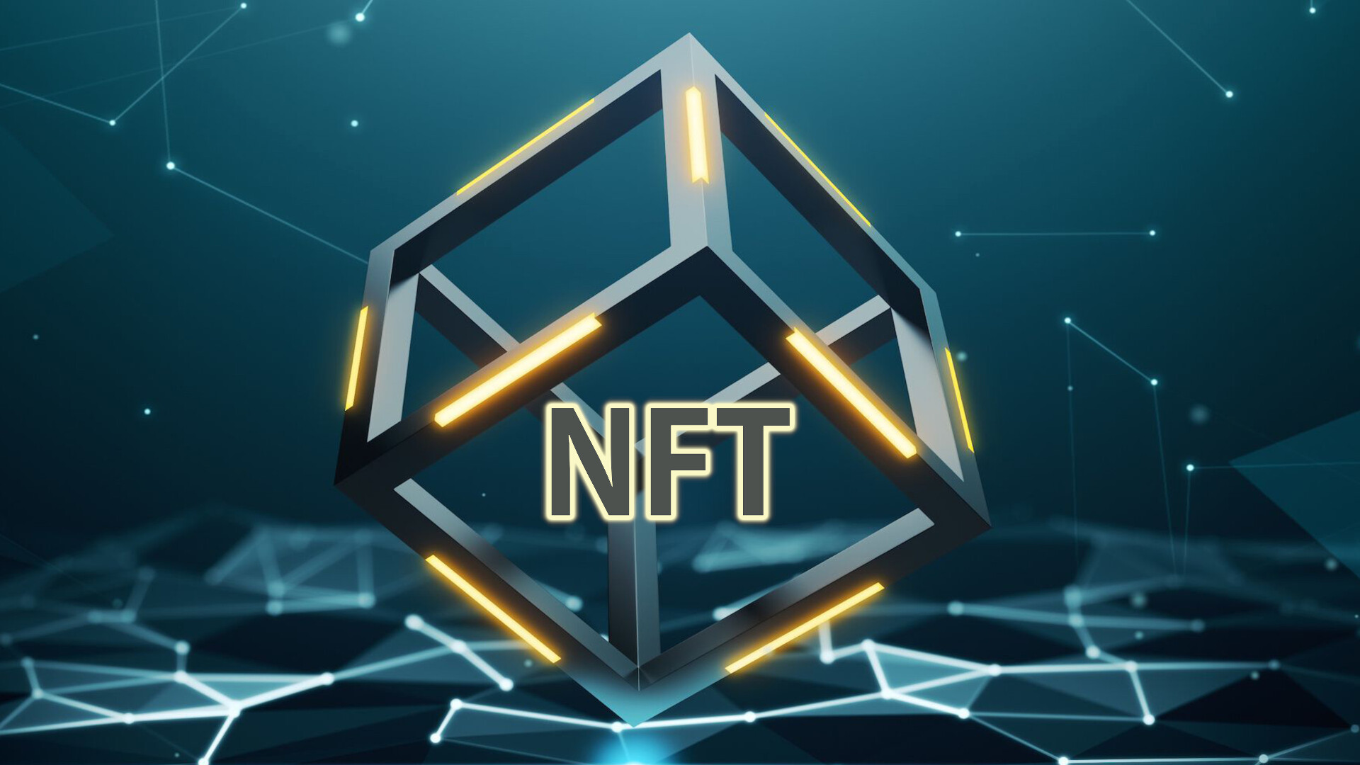 NFT: A special type of crypto asset, Can be created by anybody. 1920x1080 Full HD Background.