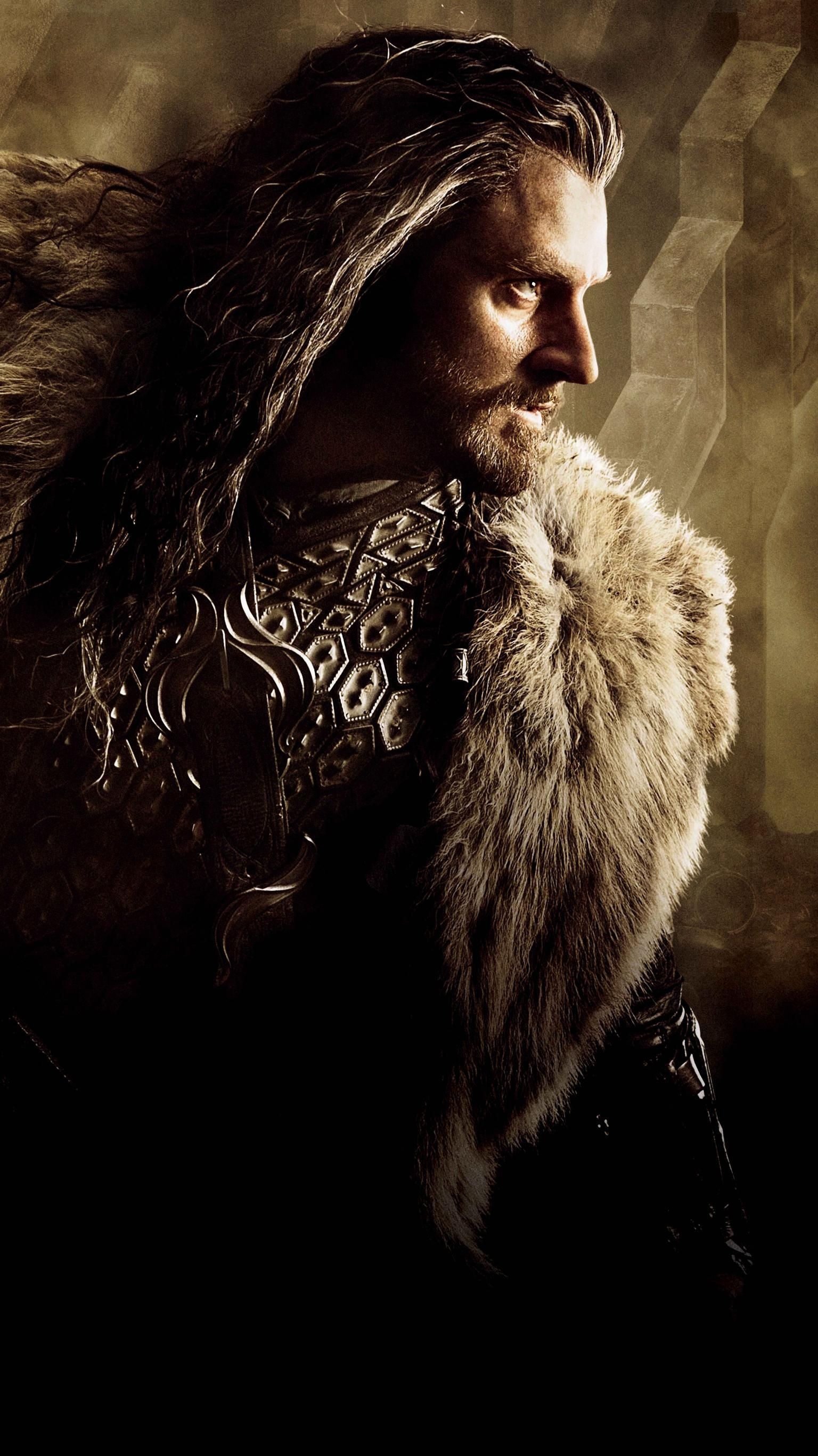 The Hobbit movies, Desolation of Smaug, Thorin Oakenshield, Cinematic, 1540x2740 HD Handy