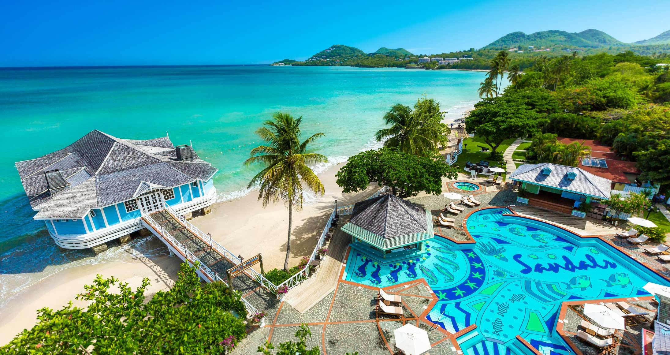 Saint Lucia, Halcyon beach, All-inclusive resort, Travels, 2190x1160 HD Desktop