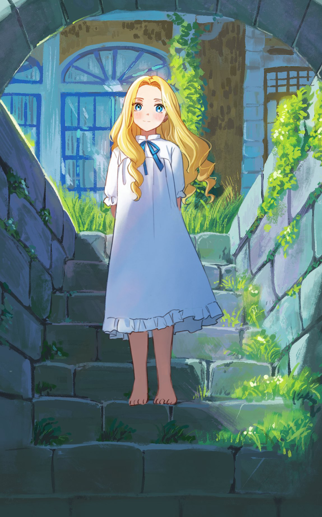 When Marnie Was There (Anime): Often mistreated nanny Georgina Gordon, and the maids, Ursula and Ella. 1280x2050 HD Background.