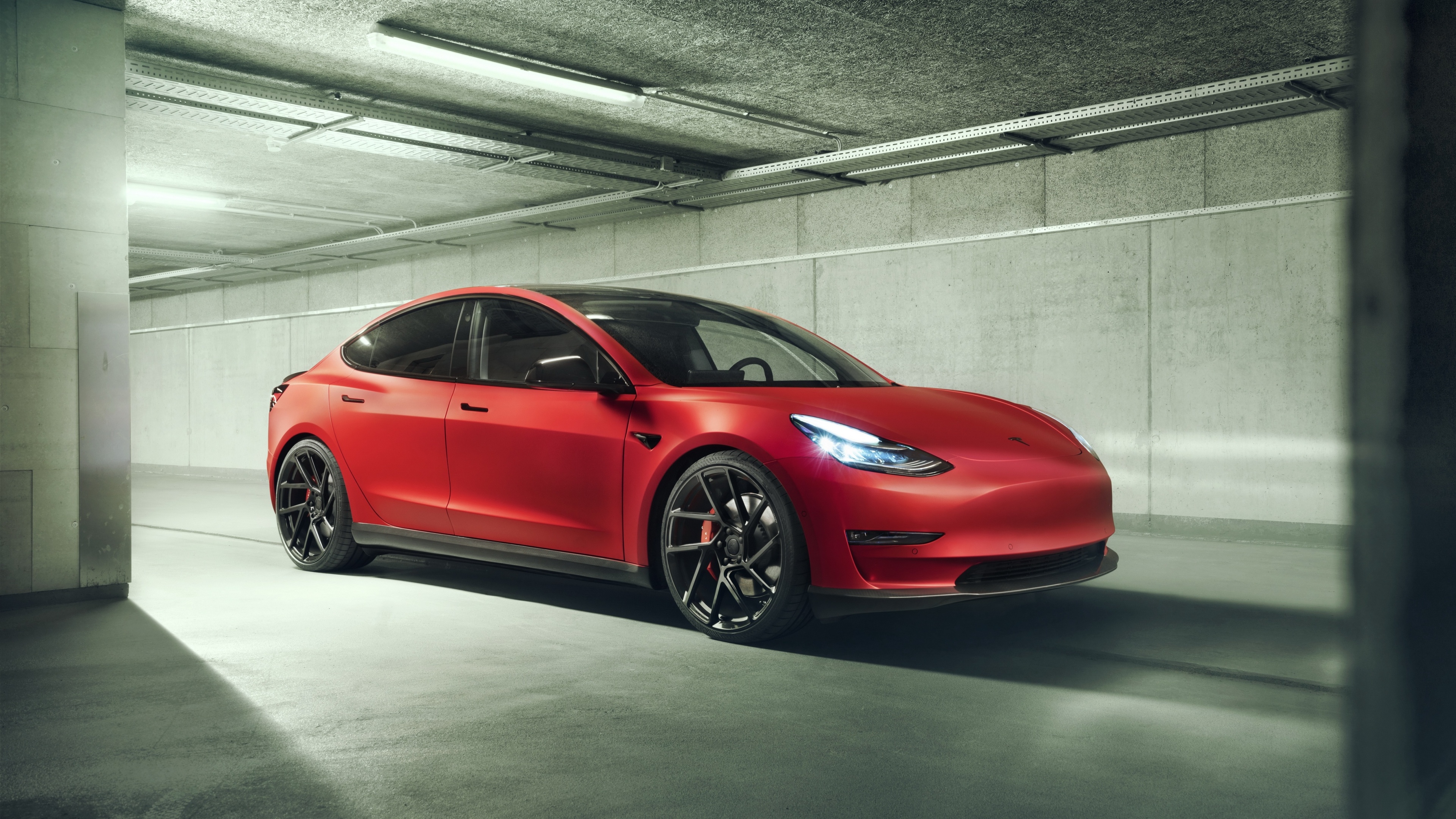 Tesla Model 3, Cutting-edge electric, Stunning wallpaper, Futuristic appeal, 3840x2160 4K Desktop