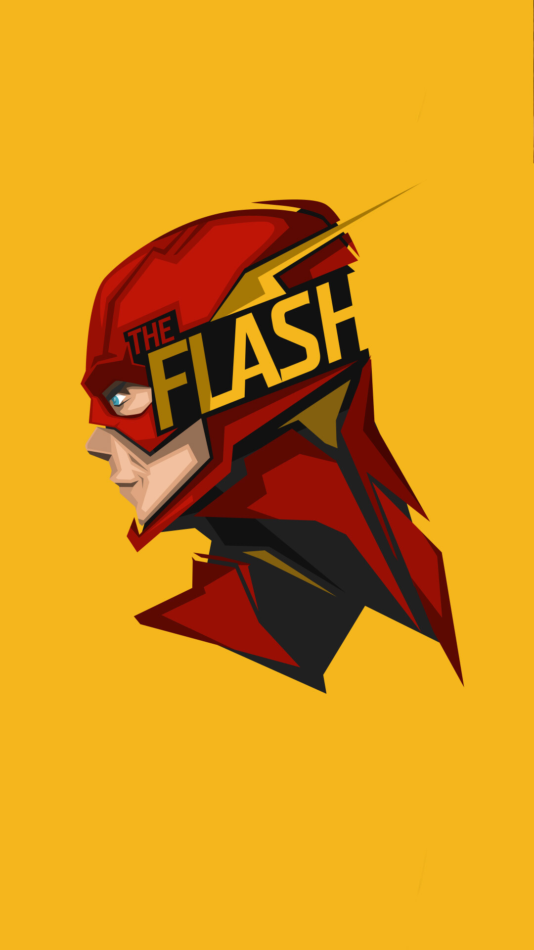 The Flash (2022): Barry Allen, Enhanced by the Speed Force, Minimalistic. 1080x1920 Full HD Background.