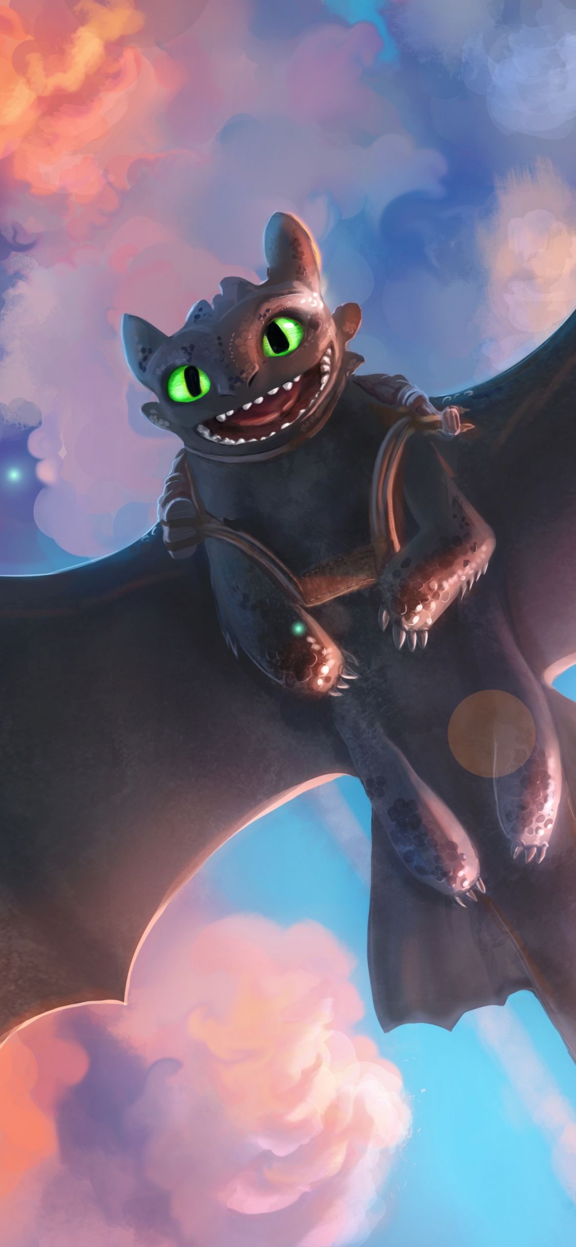 DreamWorks: Toothless, Night fury, How to Train Your Dragon, Fictional character. 1130x2440 HD Background.