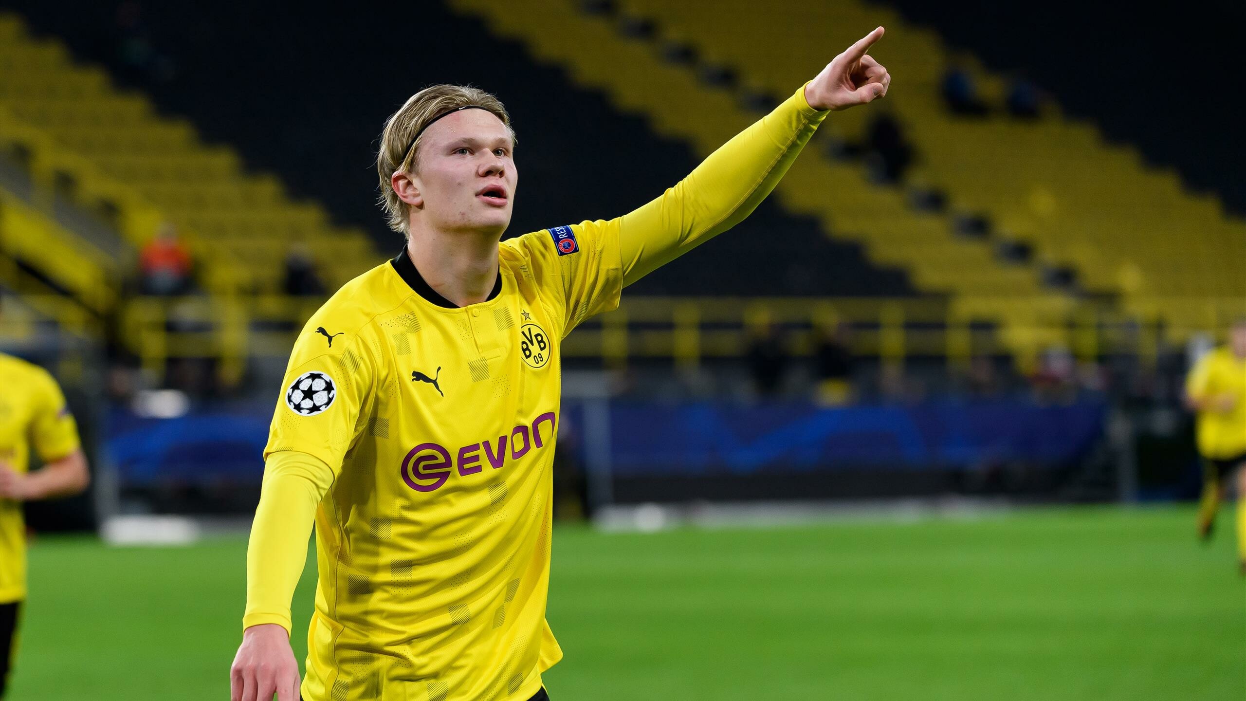 Erling Haaland: The first Bundesliga player to score five goals in his opening two matches, as well as the fastest player to reach that tally. 2560x1440 HD Wallpaper.