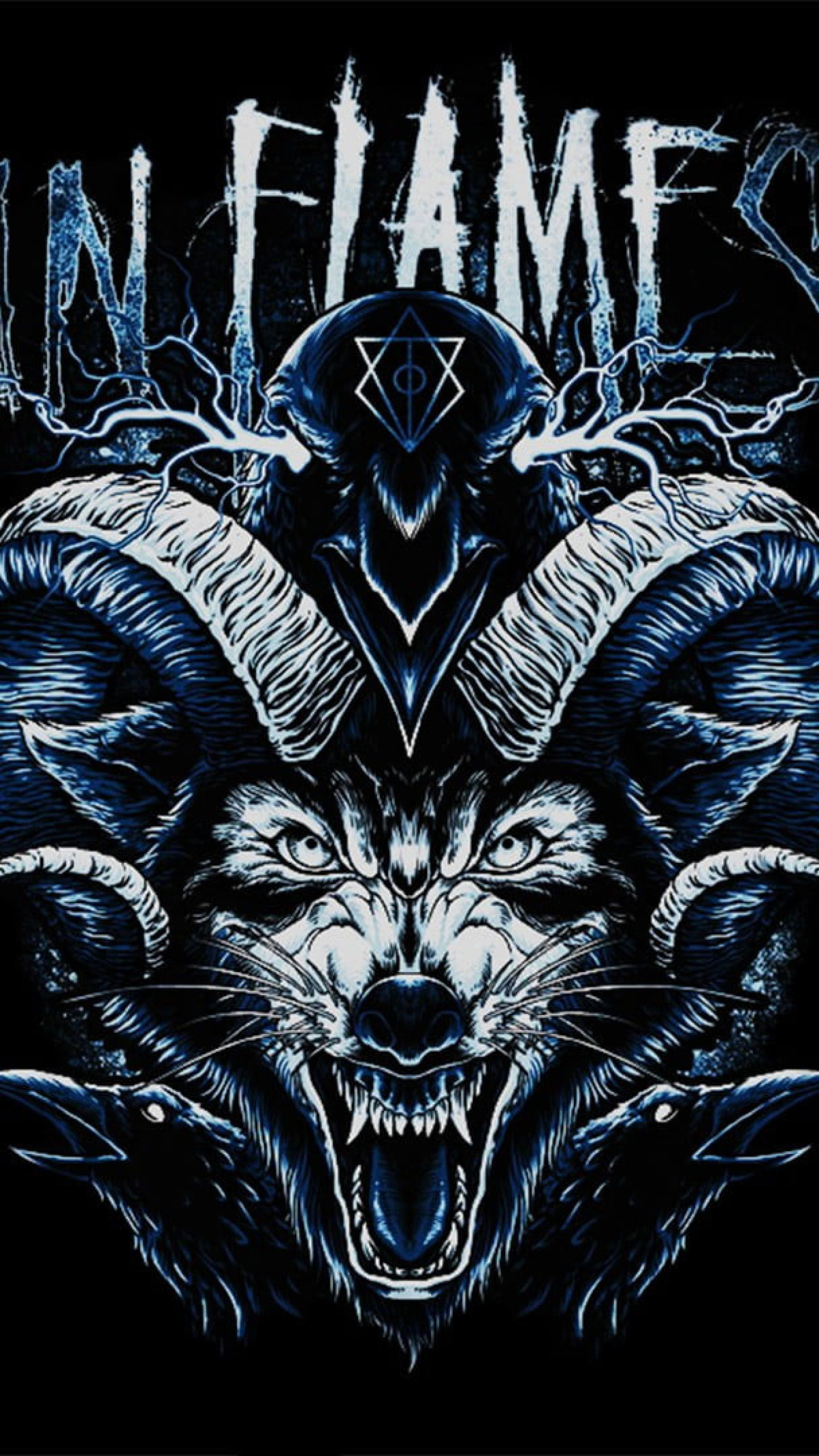 In Flames band, Metal music wallpaper, Iconic band logos, Dark and atmospheric, 1440x2560 HD Phone