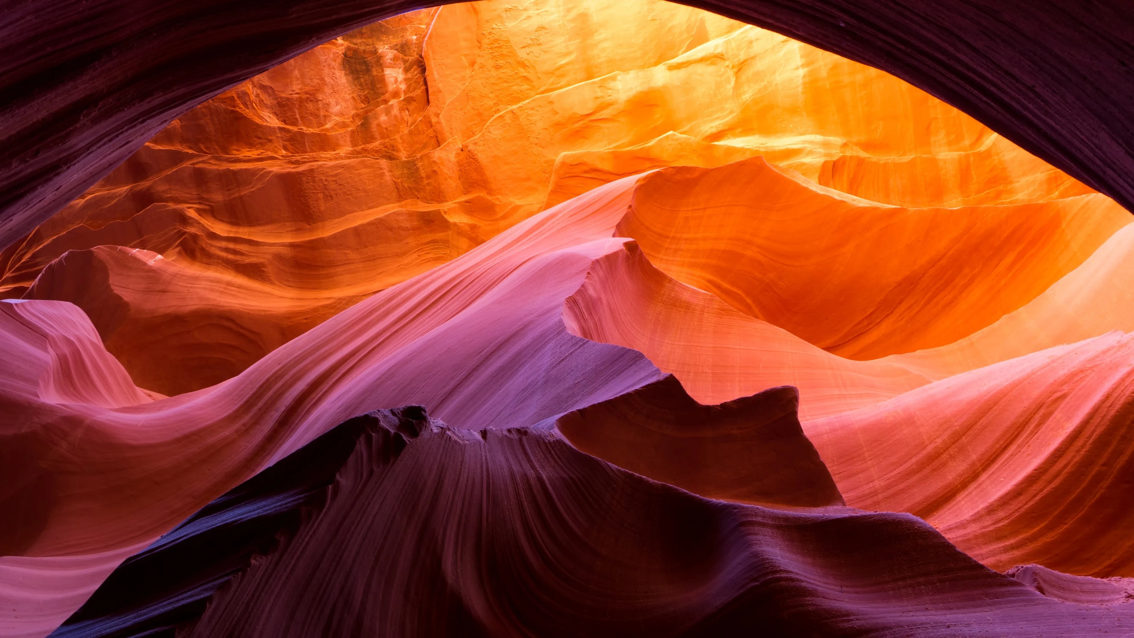 Faszinierende Muster im Antelope Canyon, 3840x2160 4K Desktop